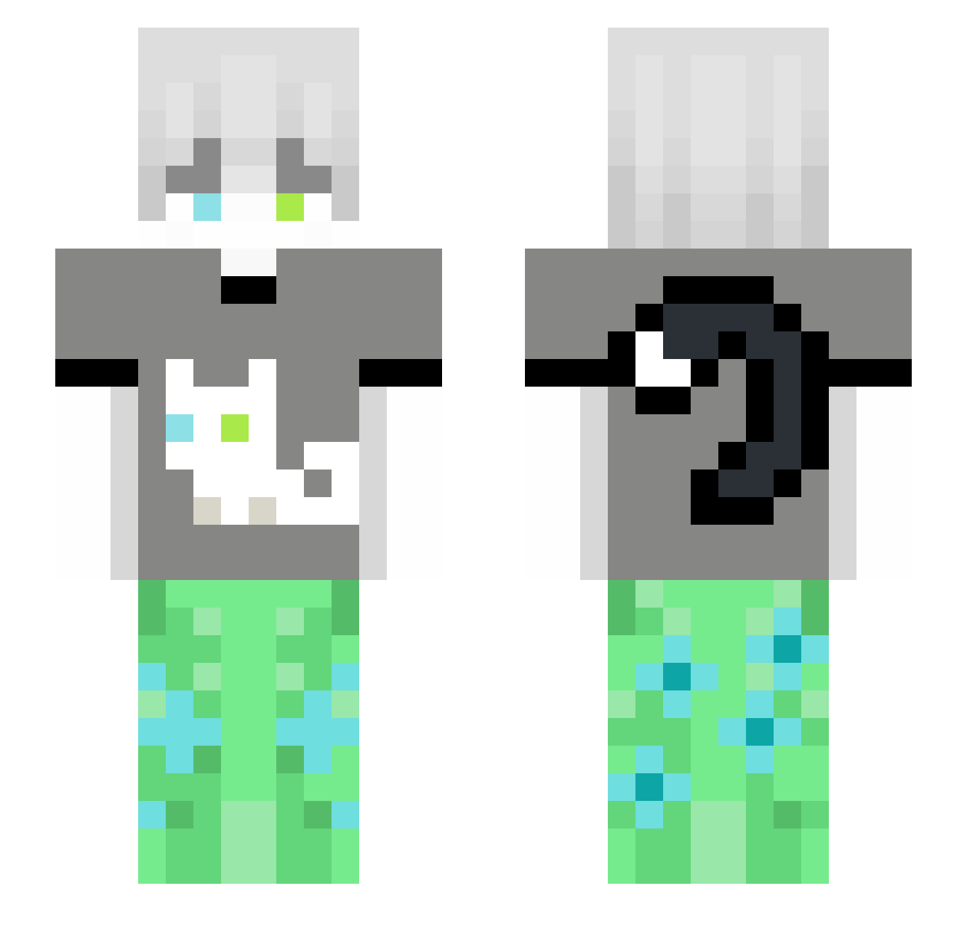 cvsxv Minecraft skin, front and back view