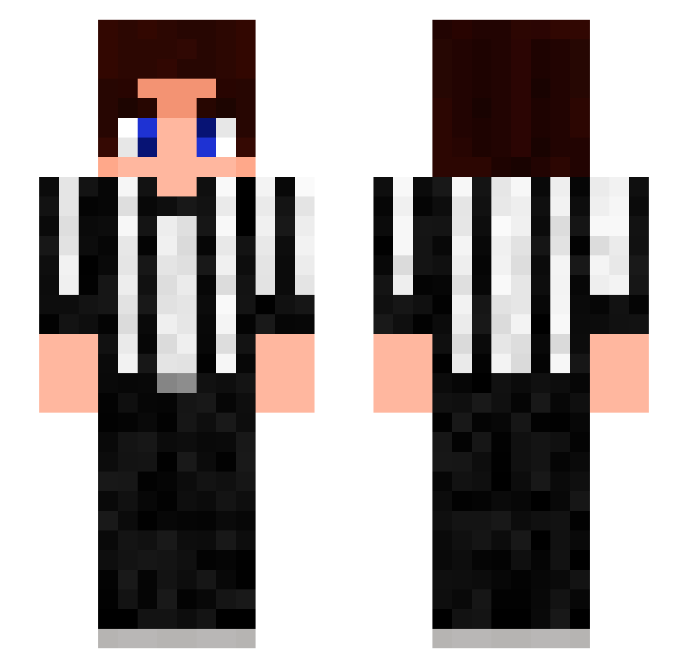 StraznikPustki Minecraft skin, front and back view