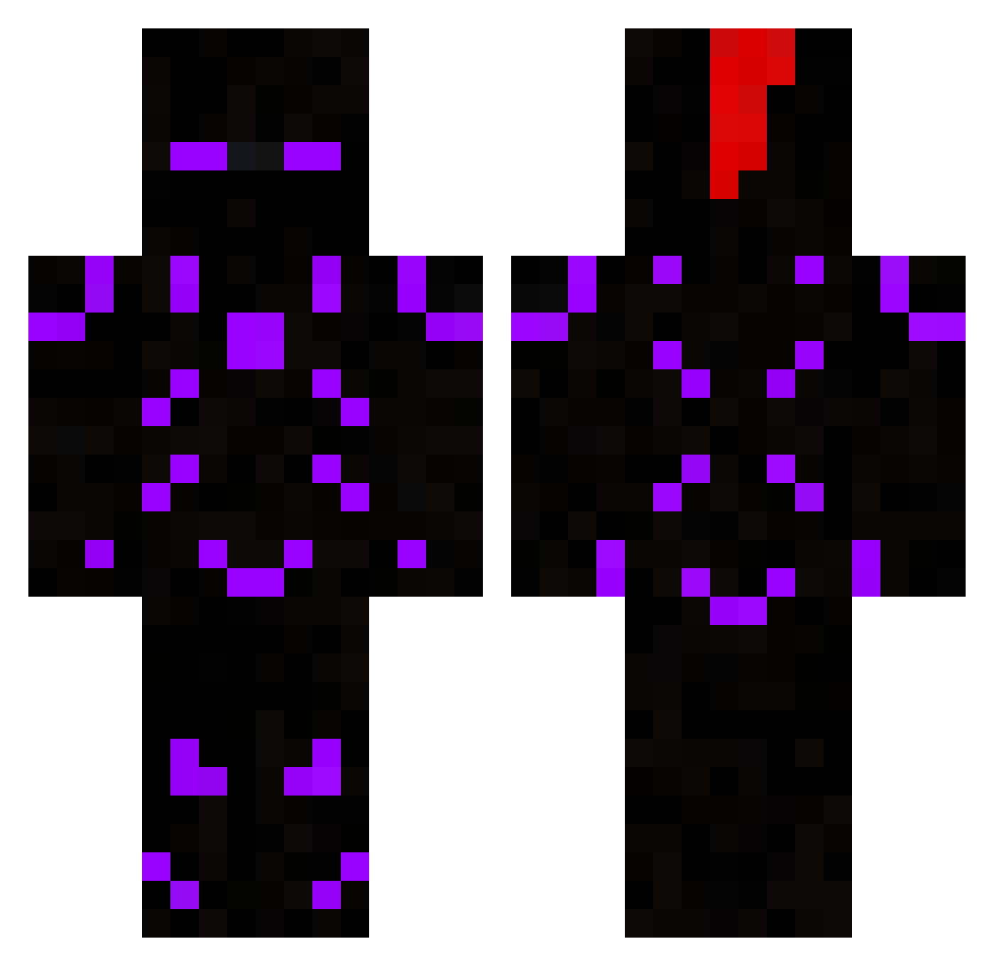 ShojinUchia Minecraft skin, front and back view