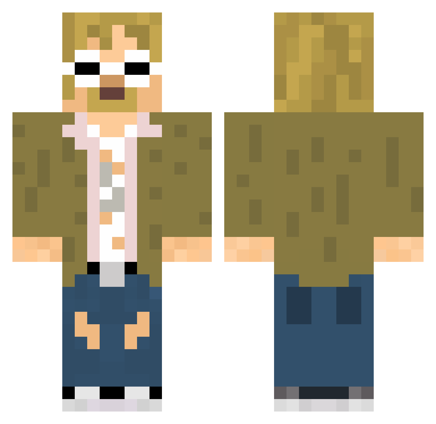 Charmear Minecraft skin, front and back view