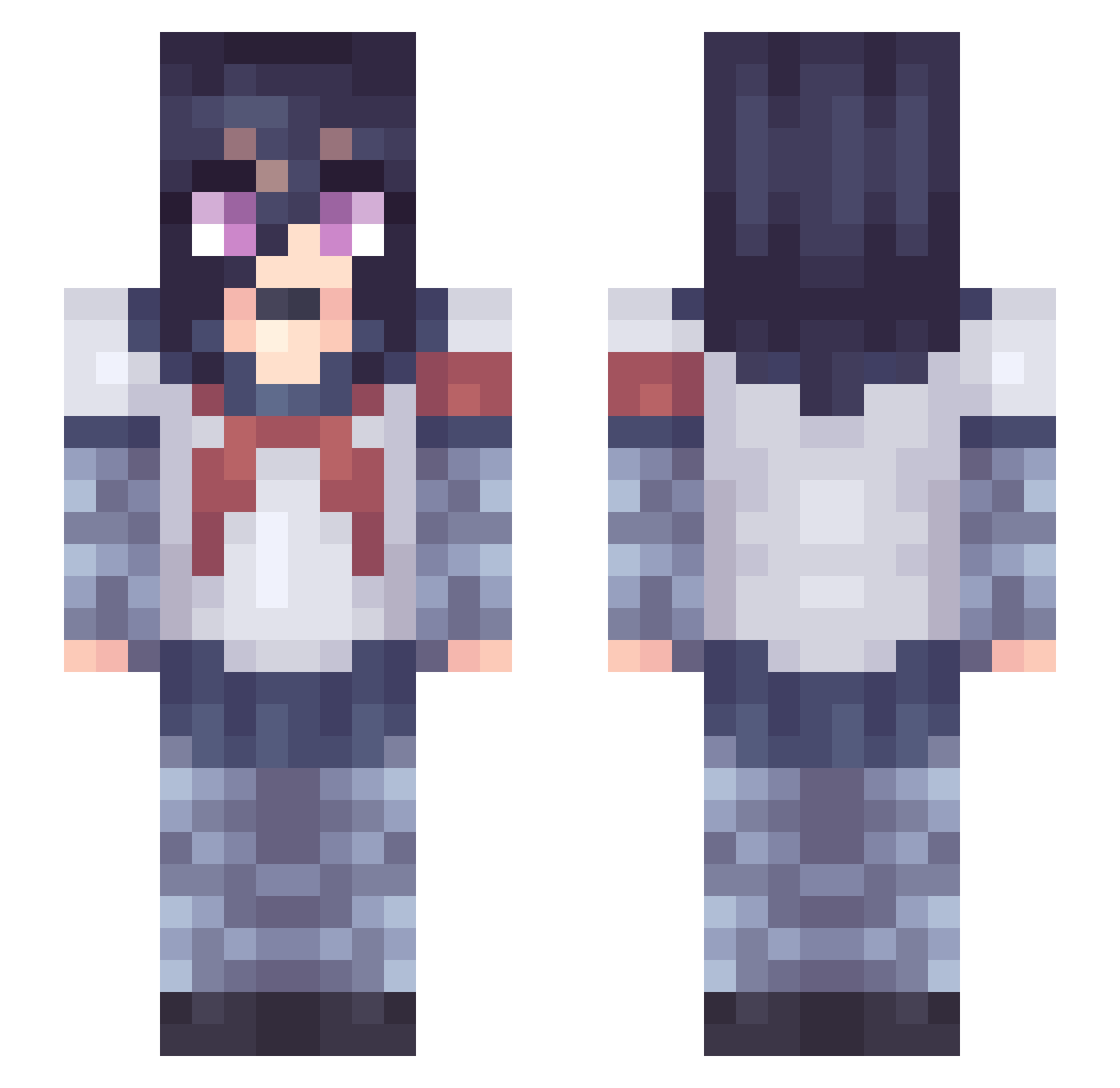 endrju7 Minecraft skin, front and back view