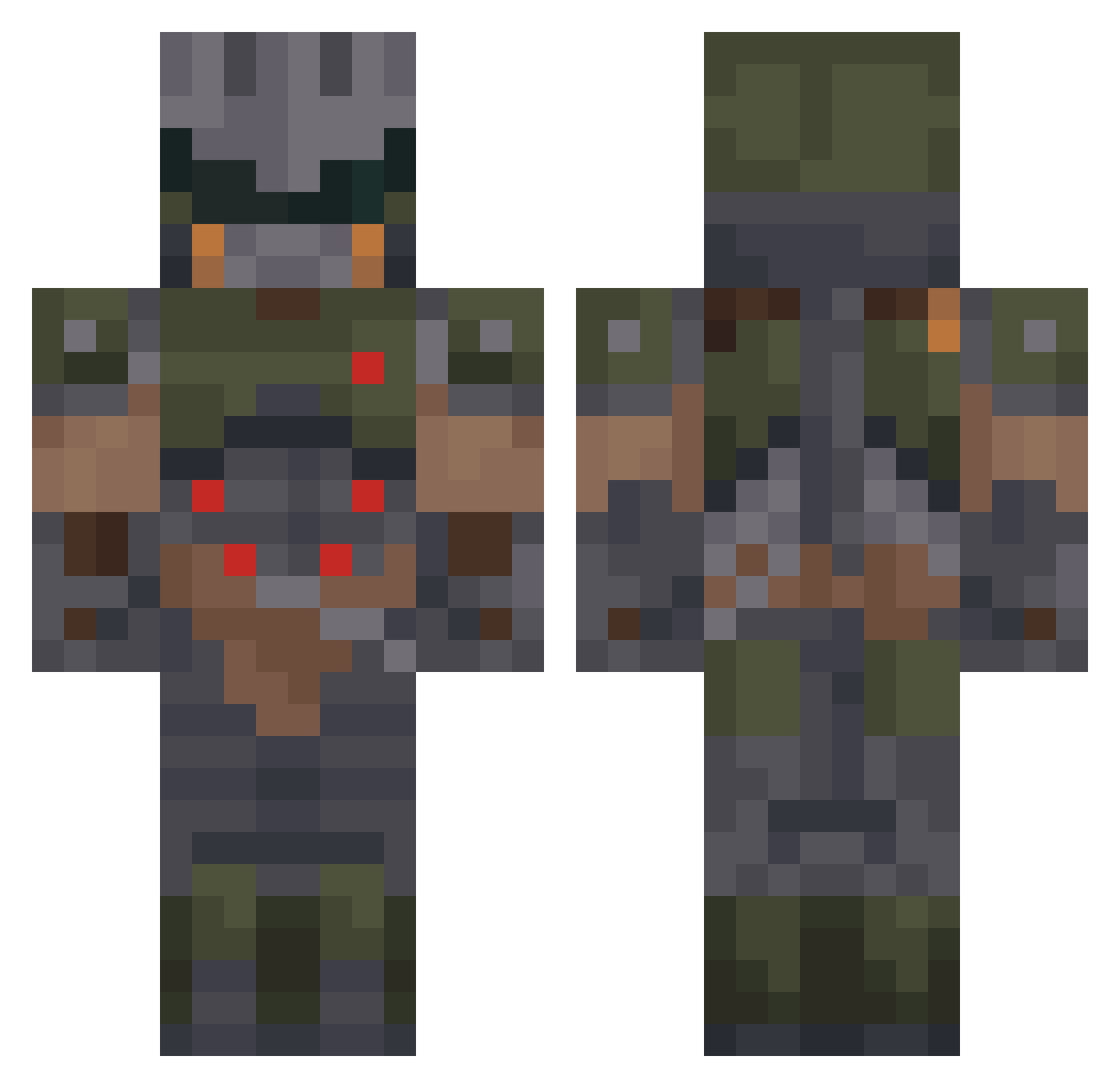 ThePancake99 Minecraft skin, front and back view