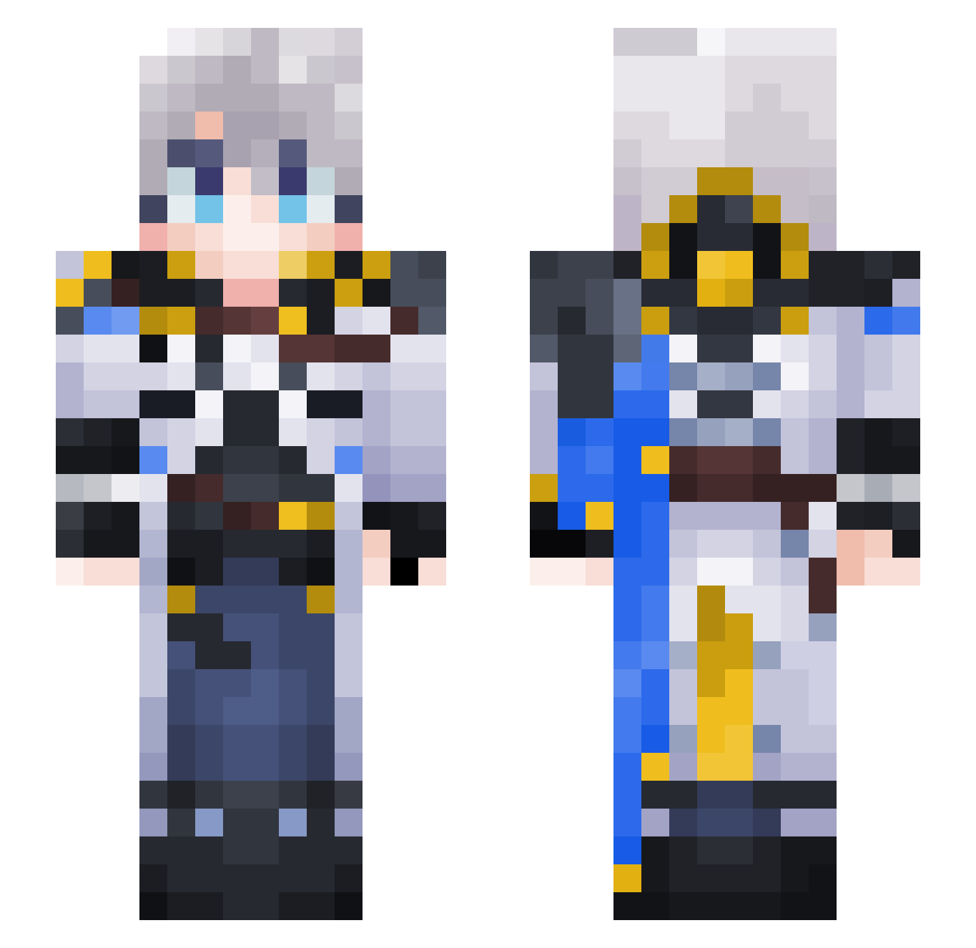 Nagitoricea Minecraft skin, front and back view
