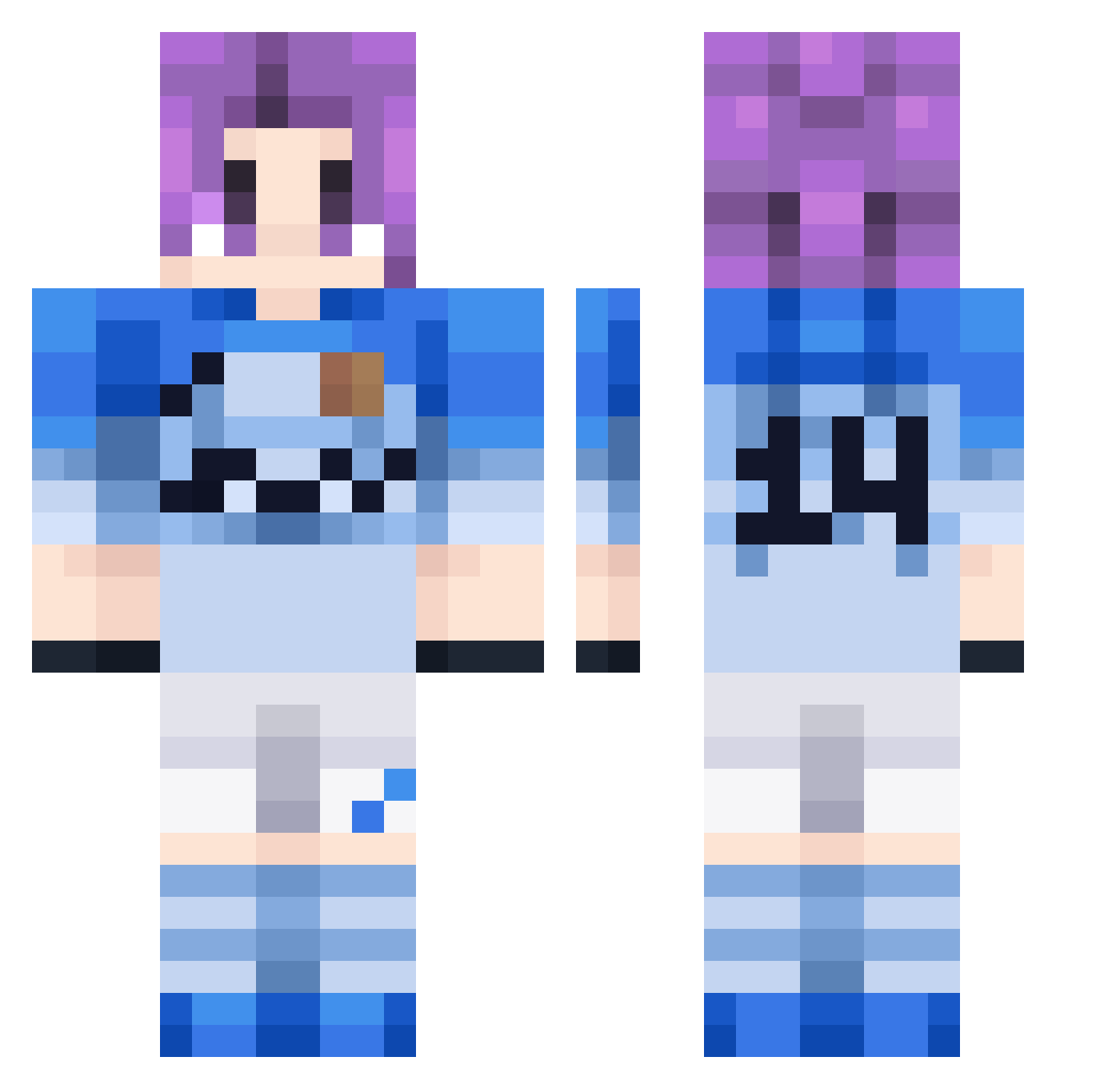 PiantaColma1981 Minecraft skin, front and back view