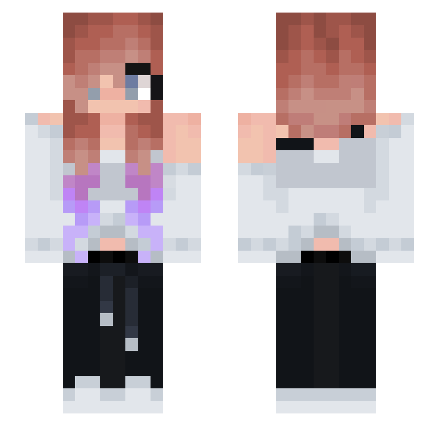 Kasodaru Minecraft skin, front and back view