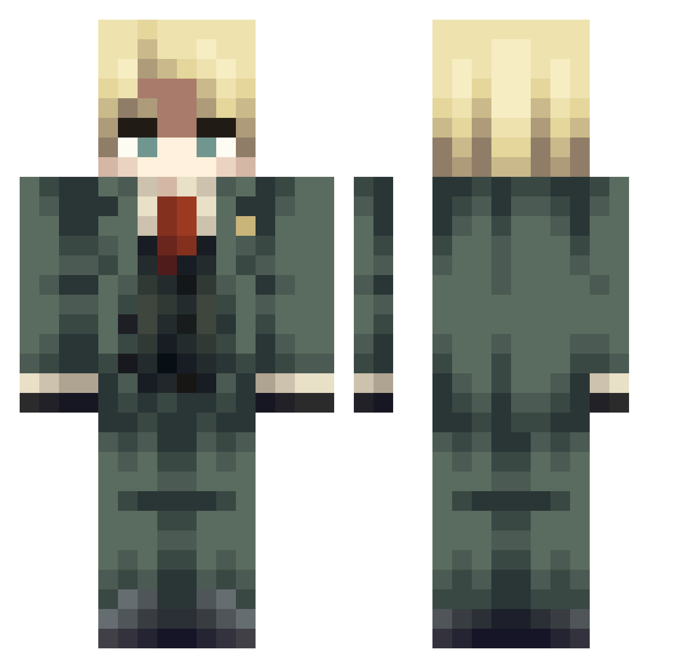 neutromix Minecraft skin, front and back view