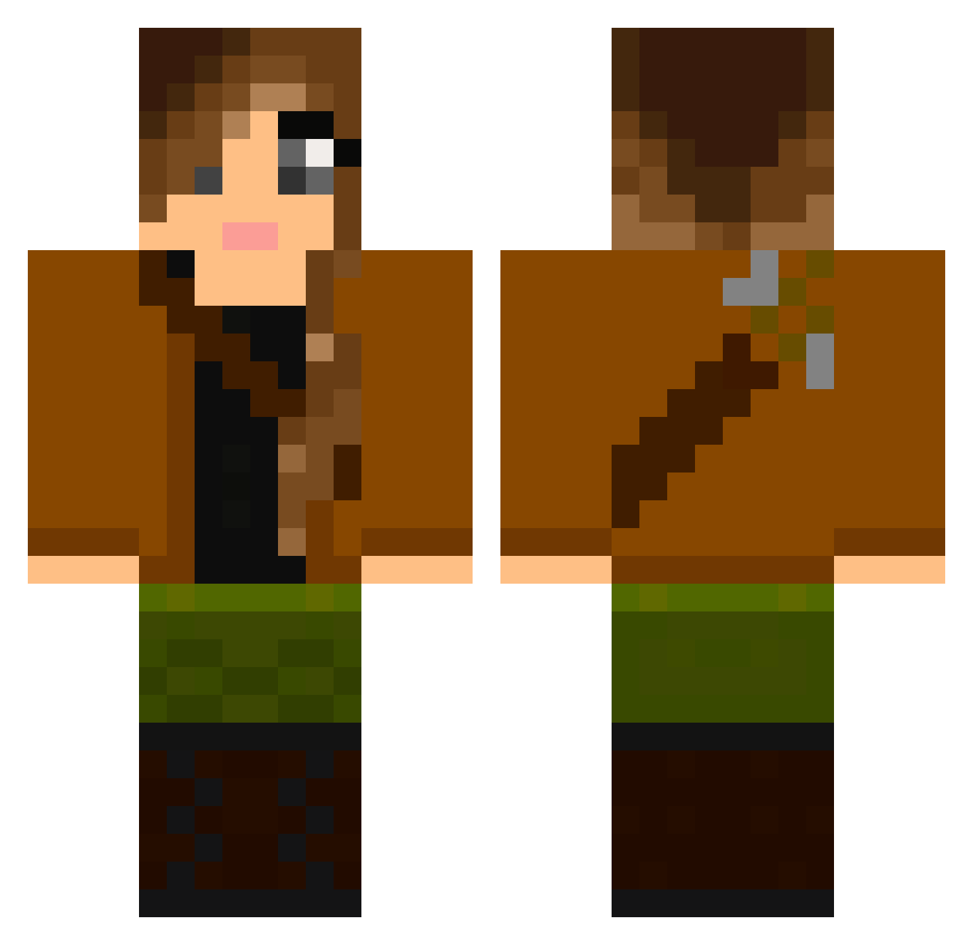 Surcingle Minecraft skin, front and back view