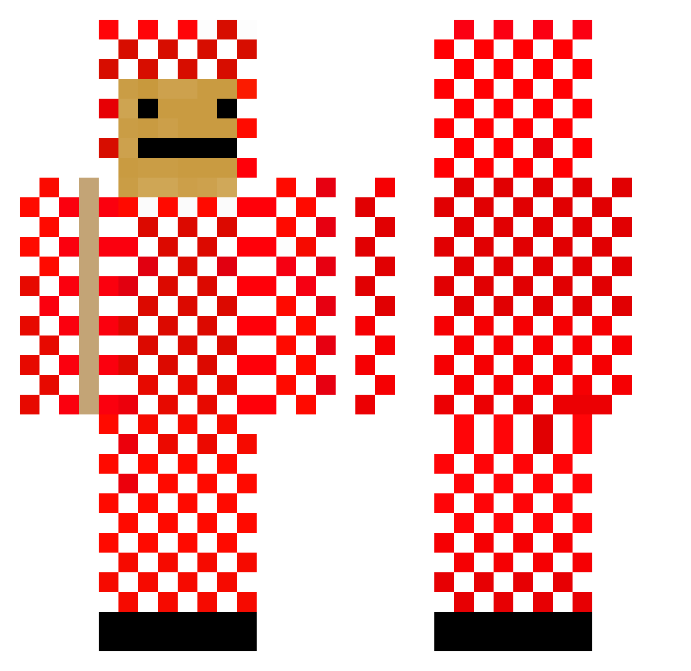 TOMORAMS Minecraft skin, front and back view