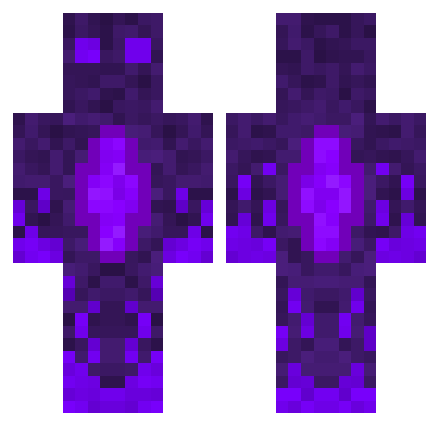 Smokeymvp Minecraft skin, front and back view