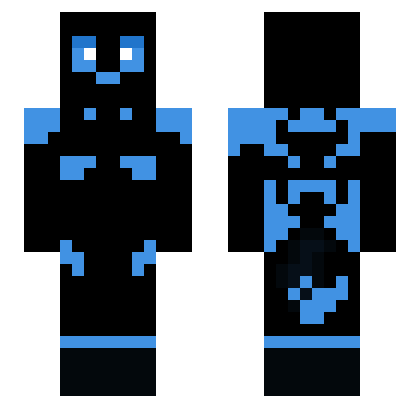 Zephyr_The_Wolf Minecraft skin, front and back view