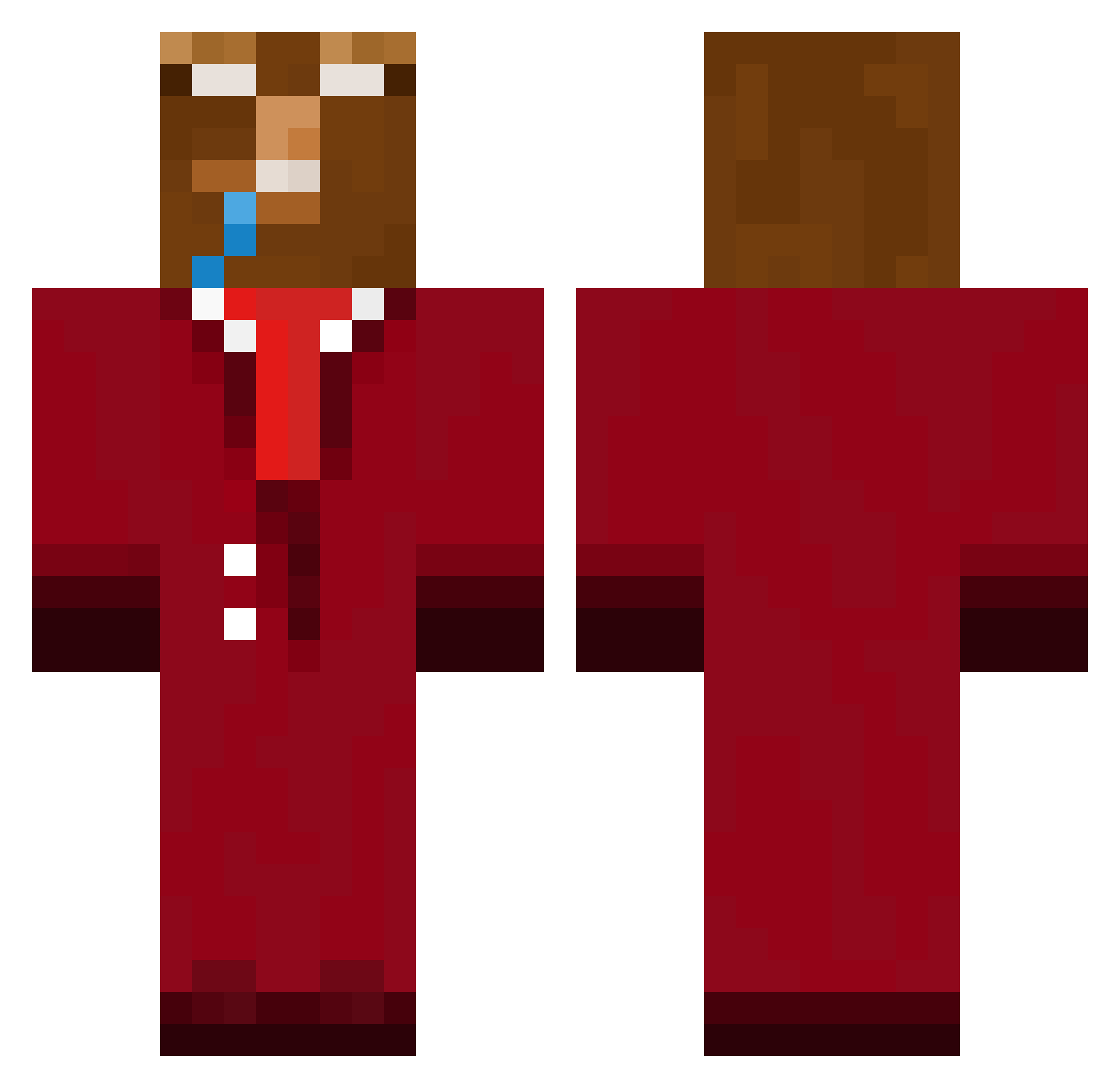 MaksMLenki Minecraft skin, front and back view