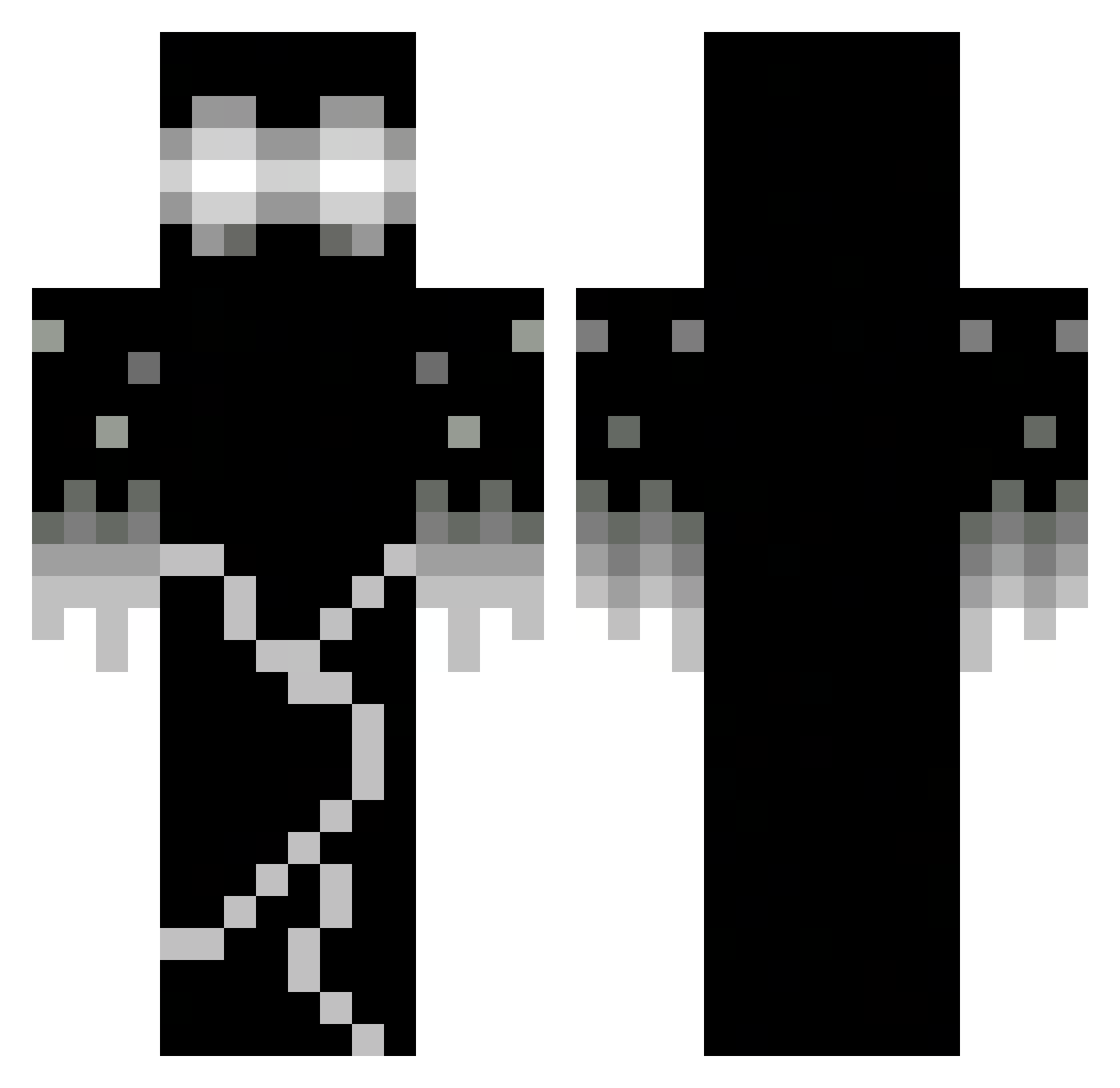 Crackyreal Minecraft skin, front and back view
