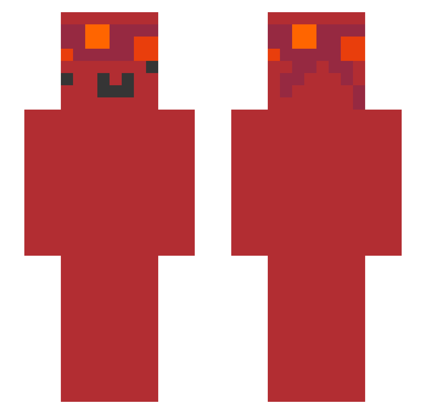 Riey Minecraft skin, front and back view
