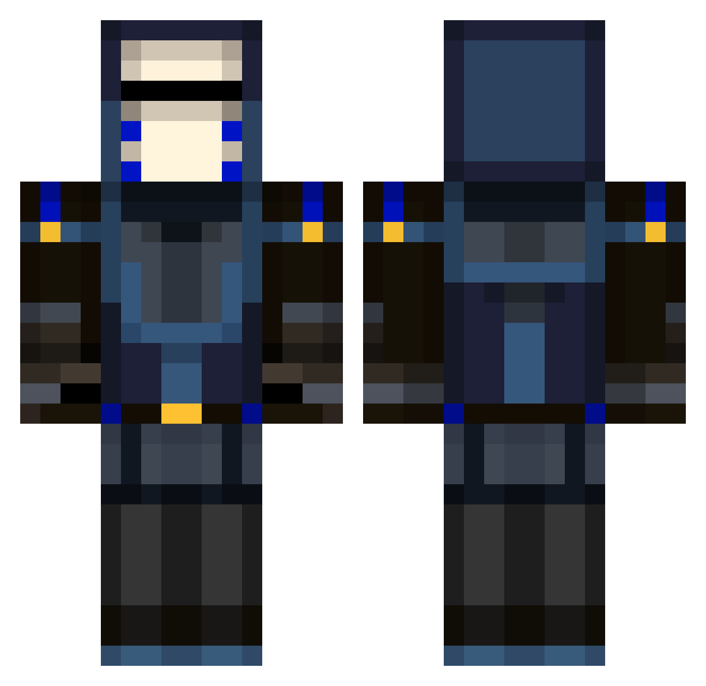 creator_of_light Minecraft skin, front and back view