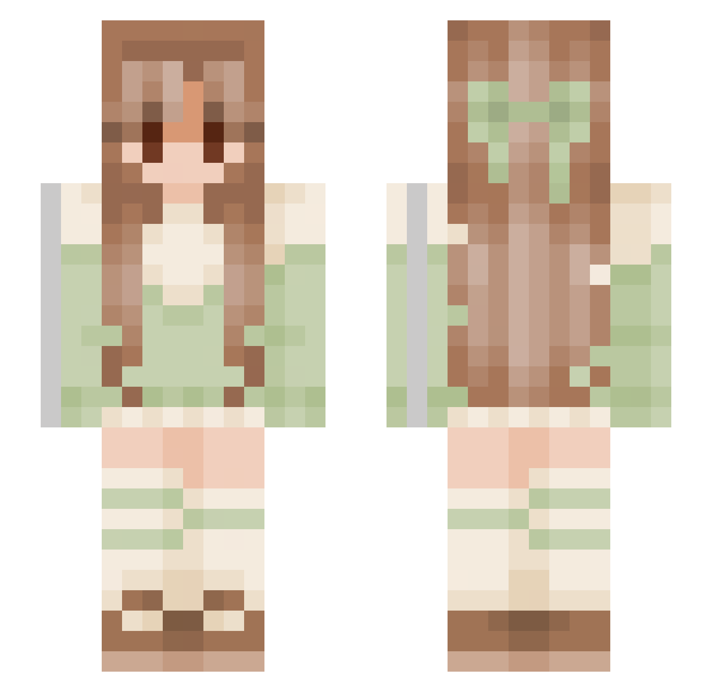 Koisame Minecraft skin, front and back view