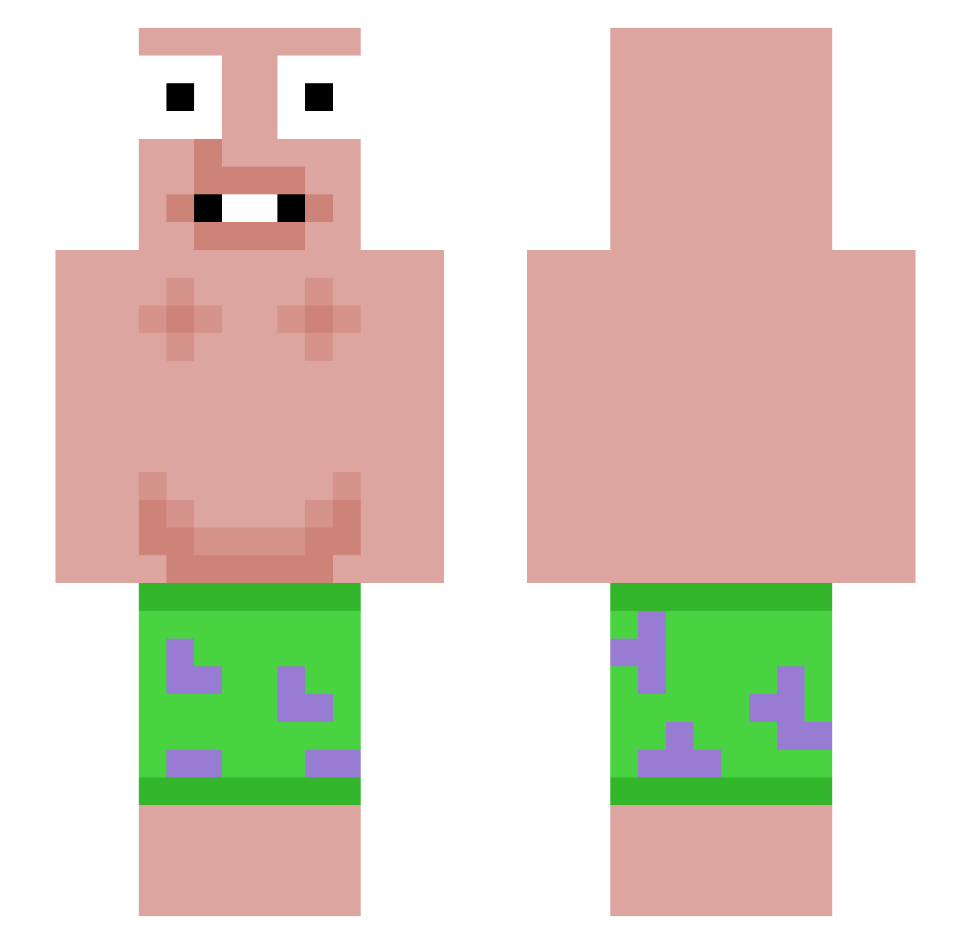 dooby4life Minecraft skin, front and back view