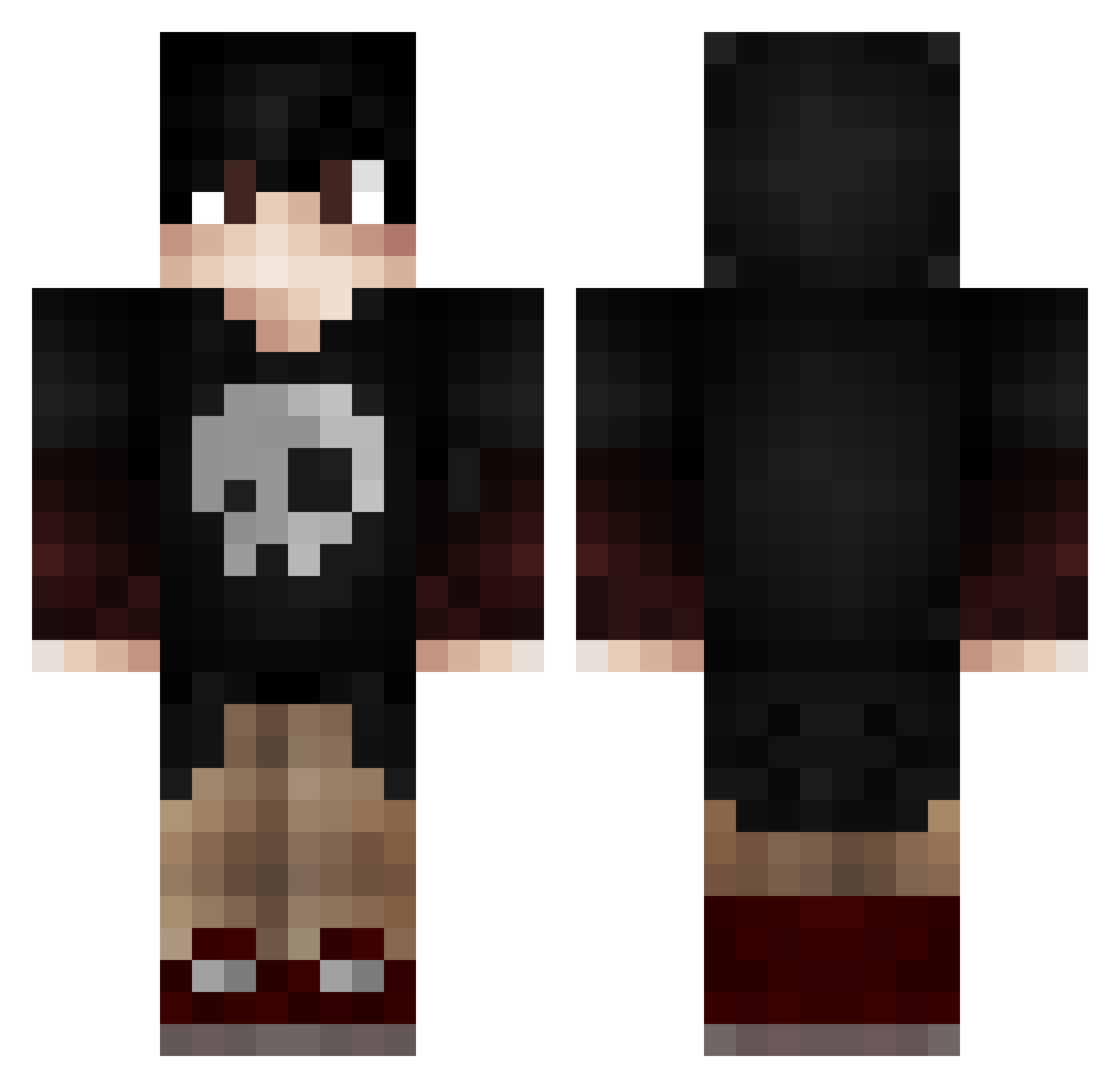 eupierre Minecraft skin, front and back view