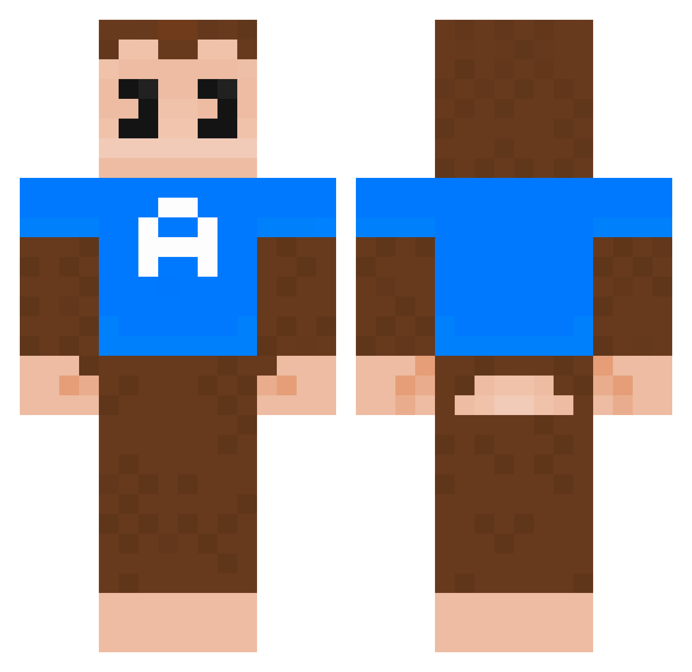 ankleknuckle Minecraft skin, front and back view