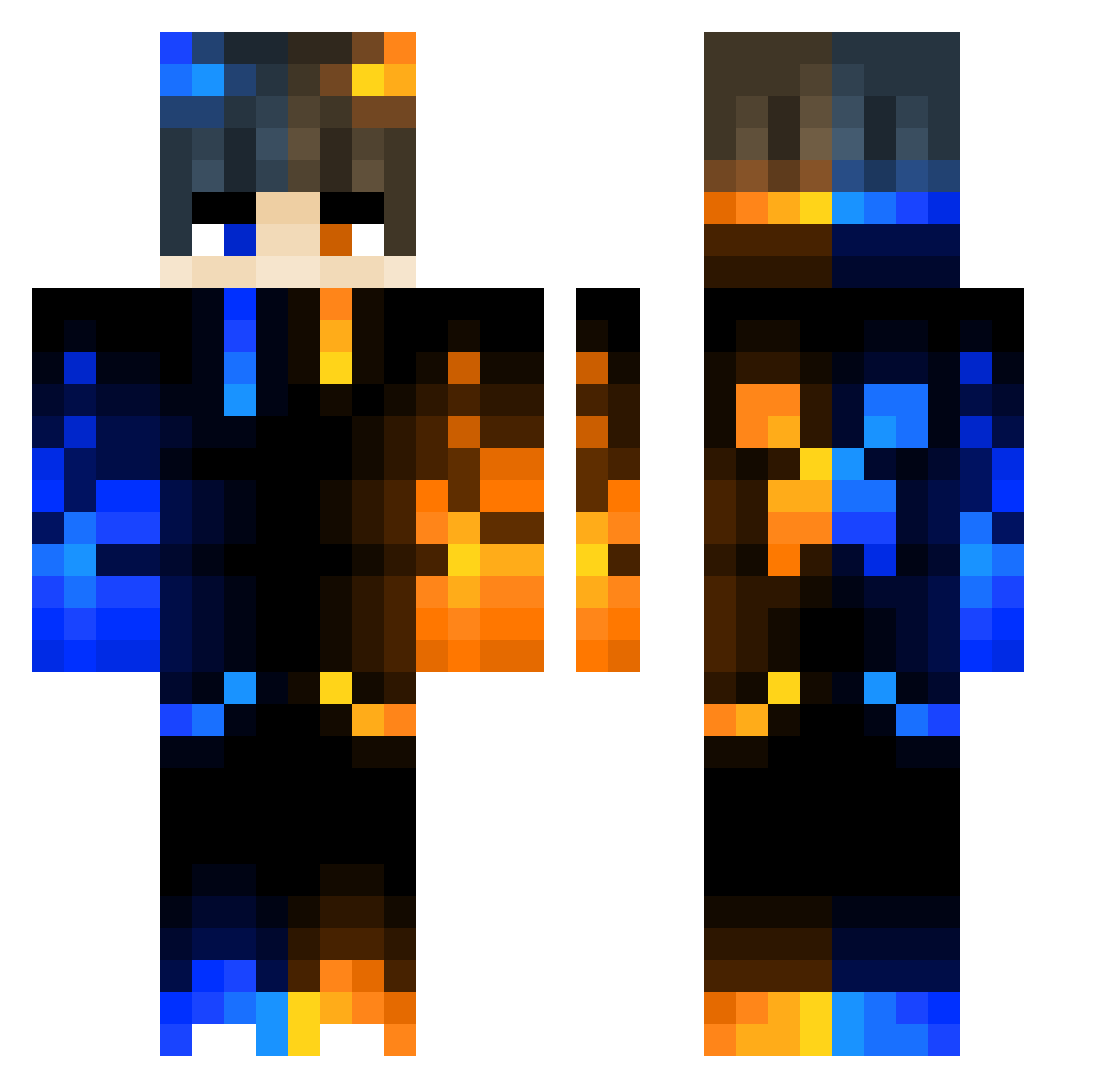 NthPaceOP Minecraft skin, front and back view