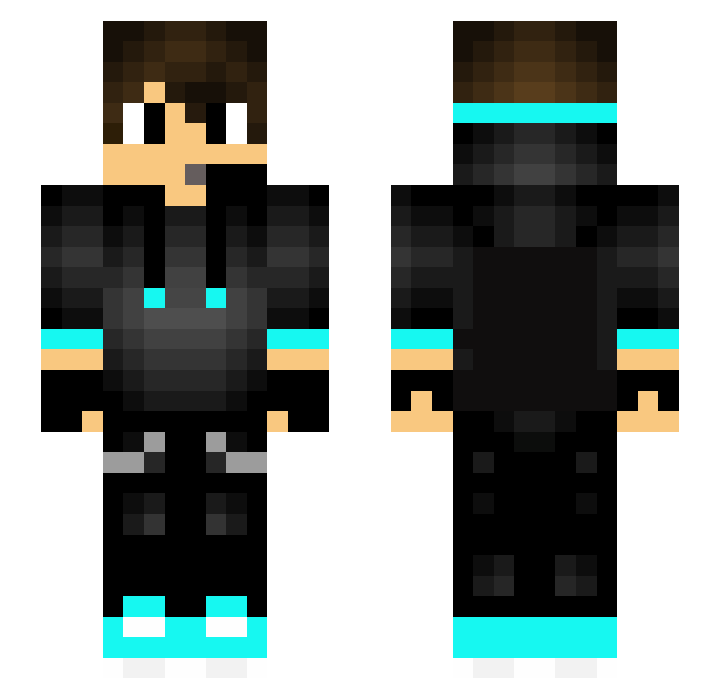 RafiPolak Minecraft skin, front and back view