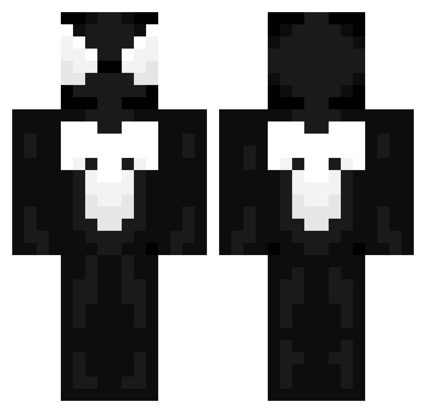 Udied77 Minecraft skin, front and back view