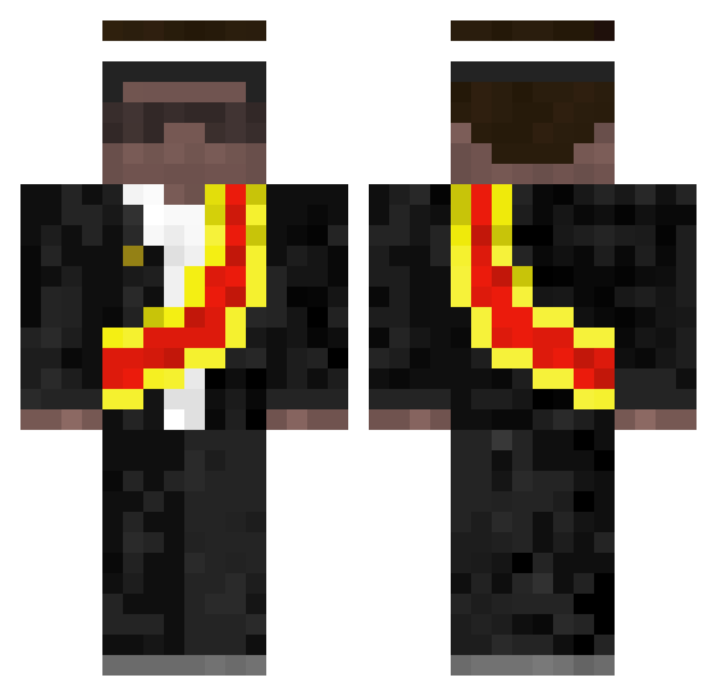 Shiro_24 Minecraft skin, front and back view