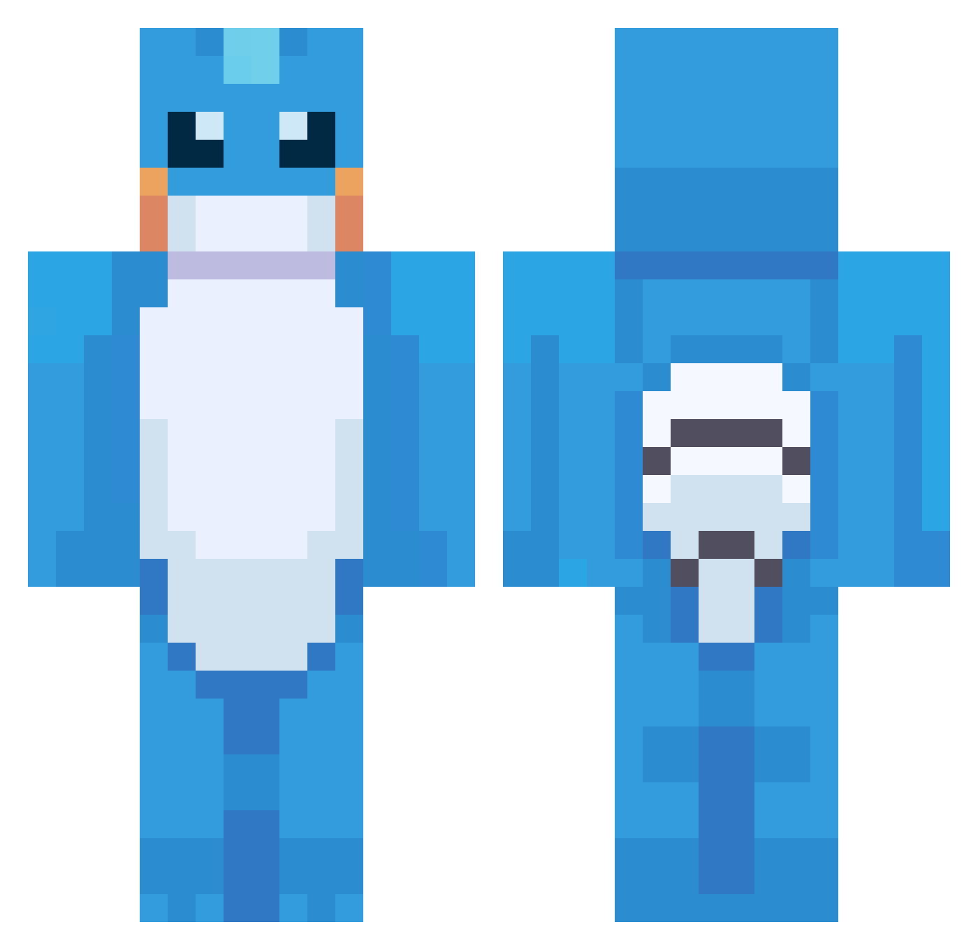 Nic_420 Minecraft skin, front and back view