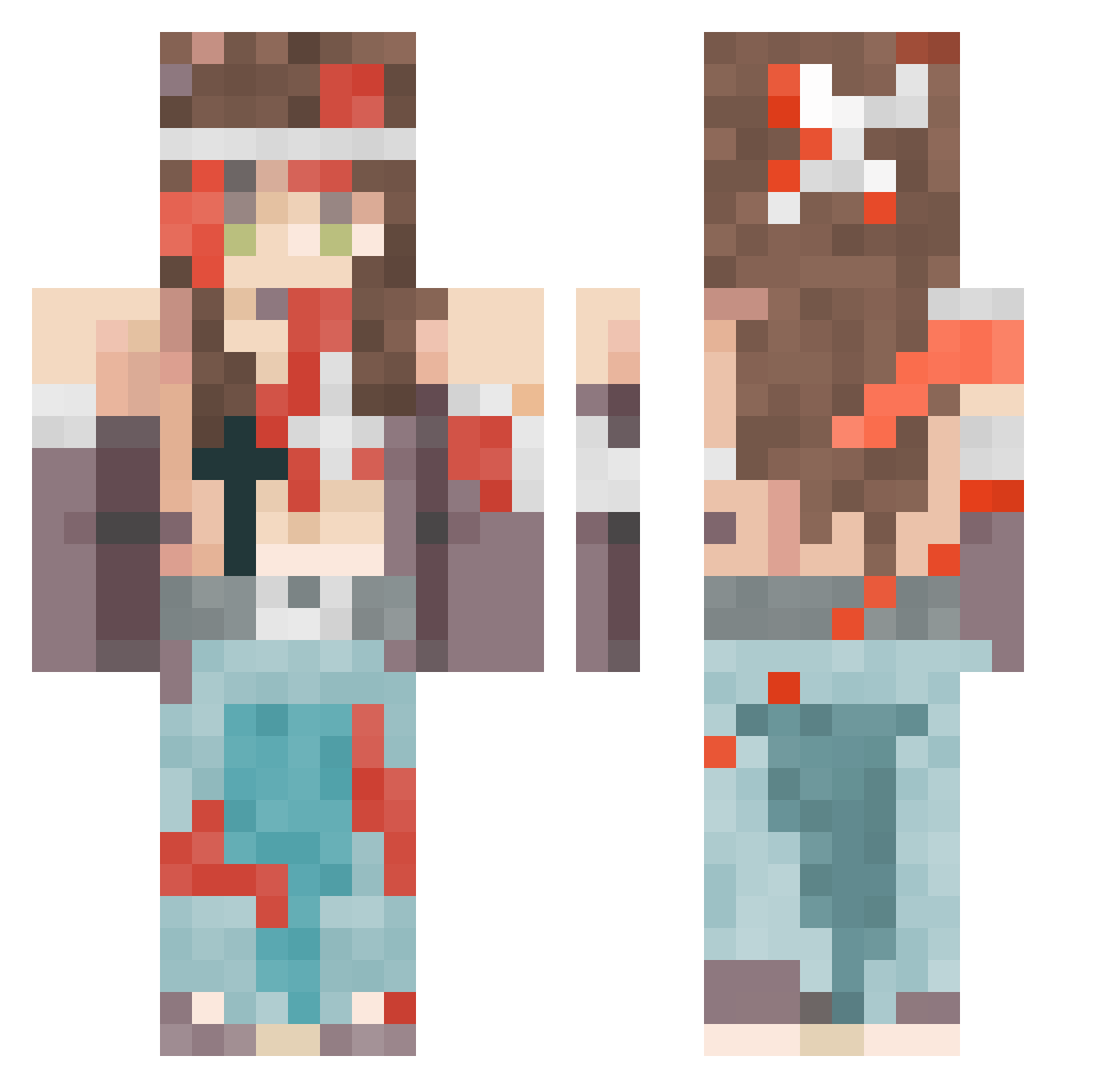 nigochanelfan Minecraft skin, front and back view