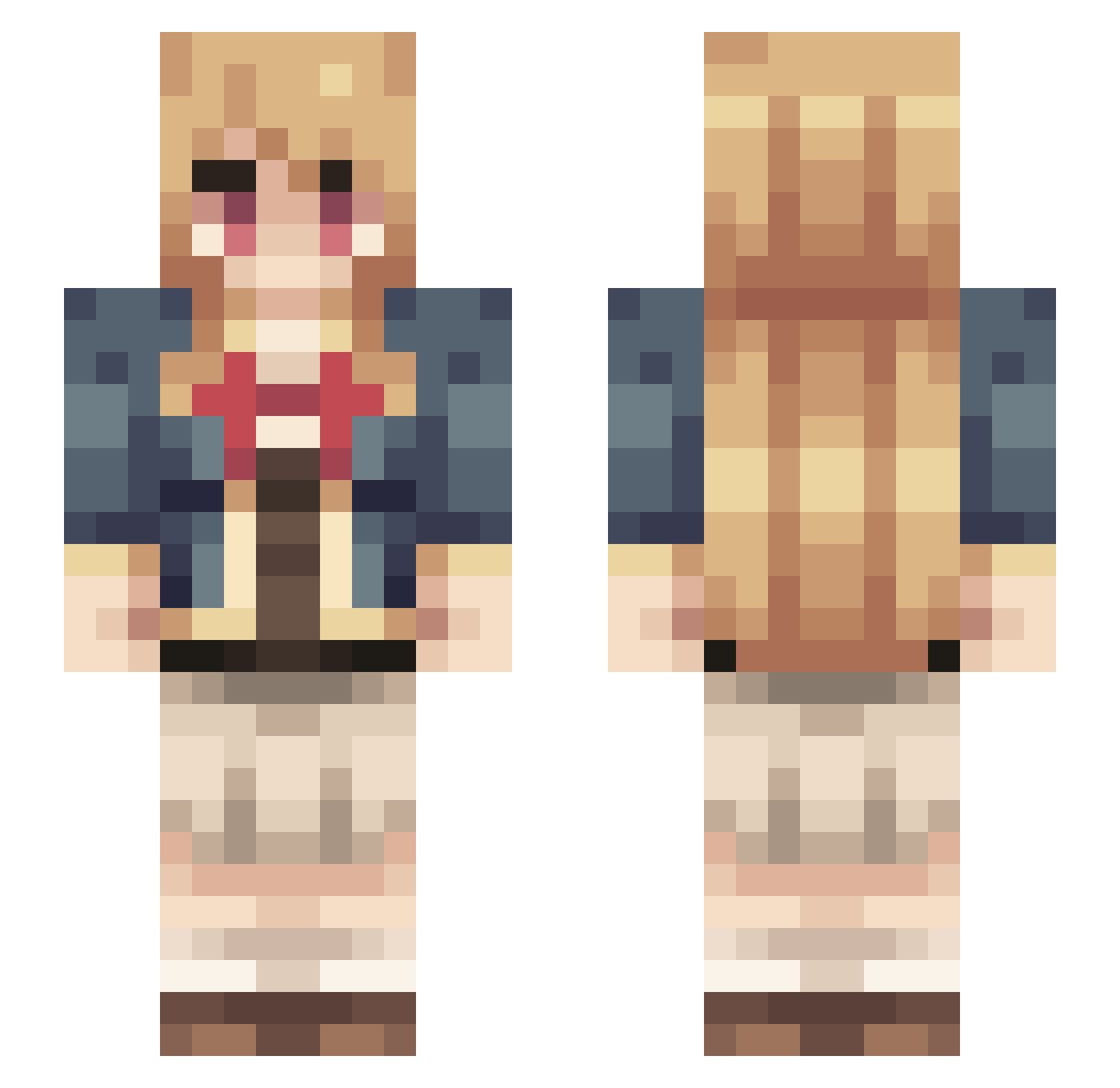 JustK1nz3r Minecraft skin, front and back view
