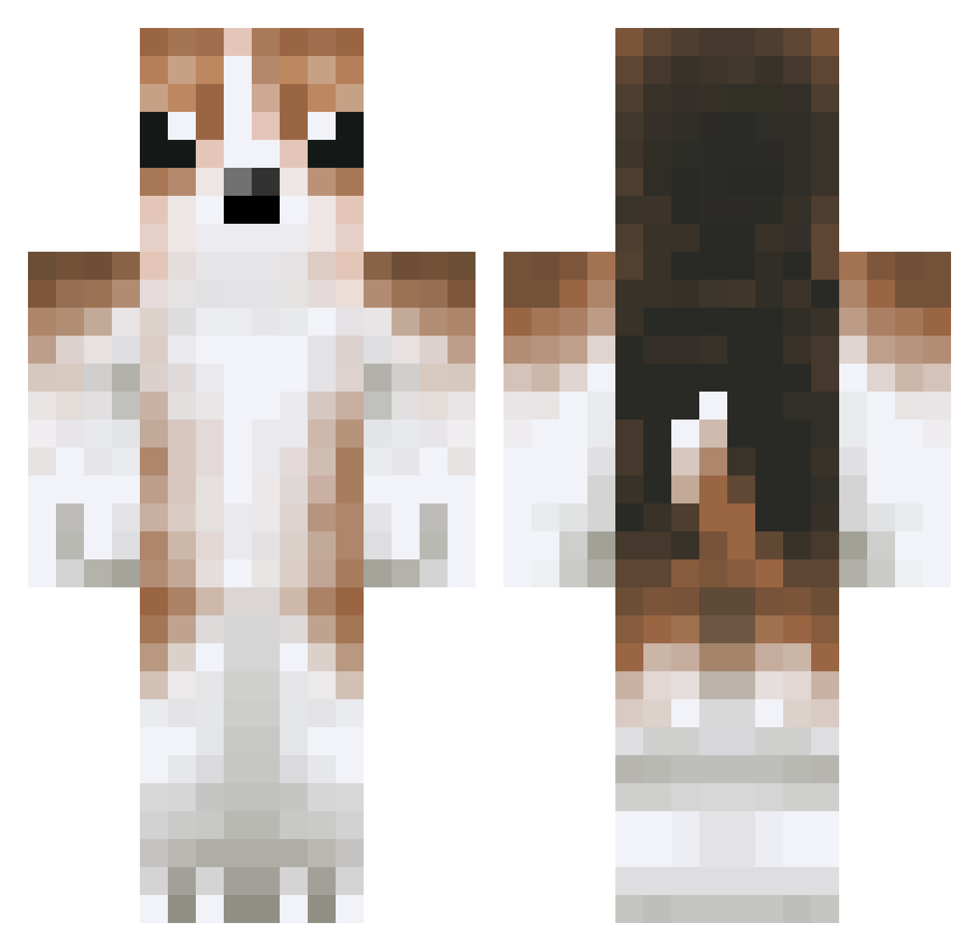 julia17311 Minecraft skin, front and back view