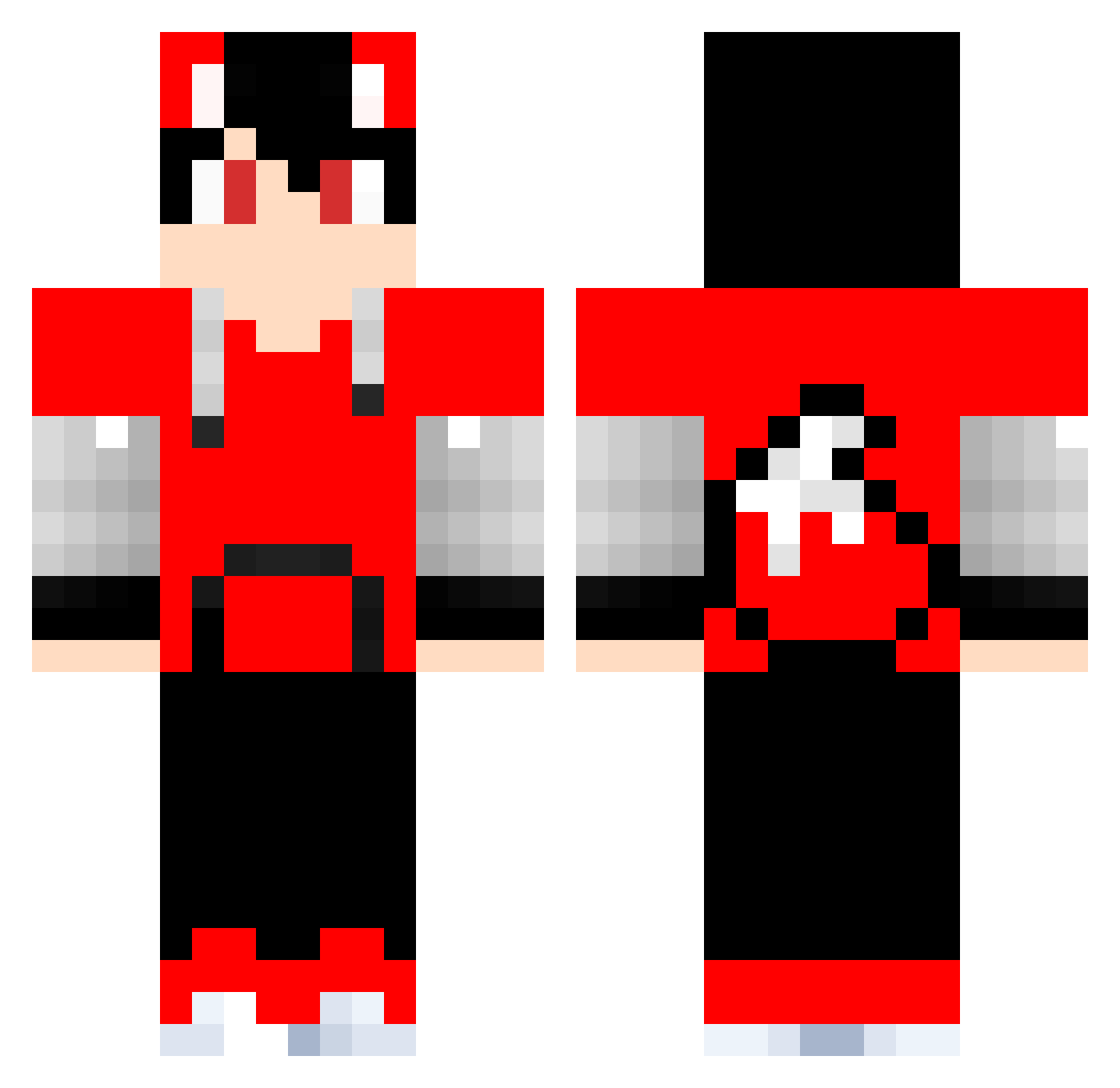 Maispormenos Minecraft skin, front and back view