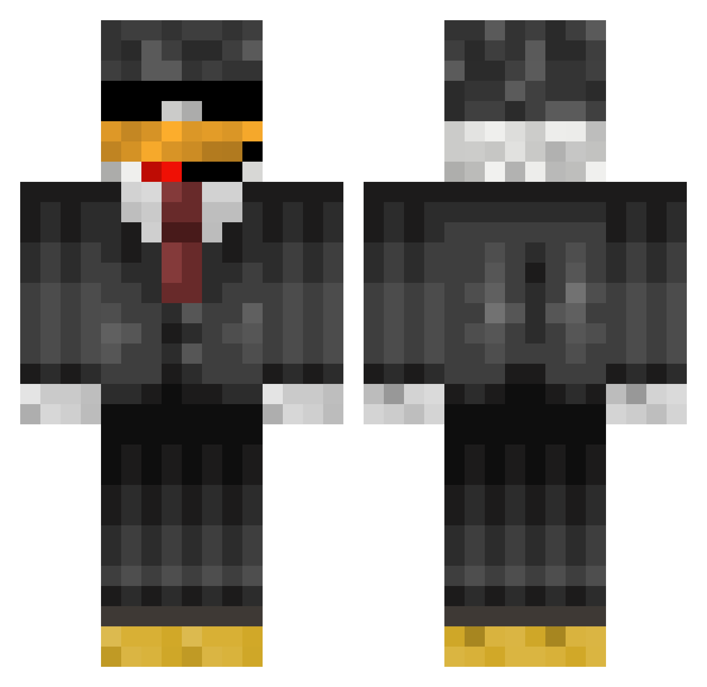 TheY33t3R Minecraft skin, front and back view