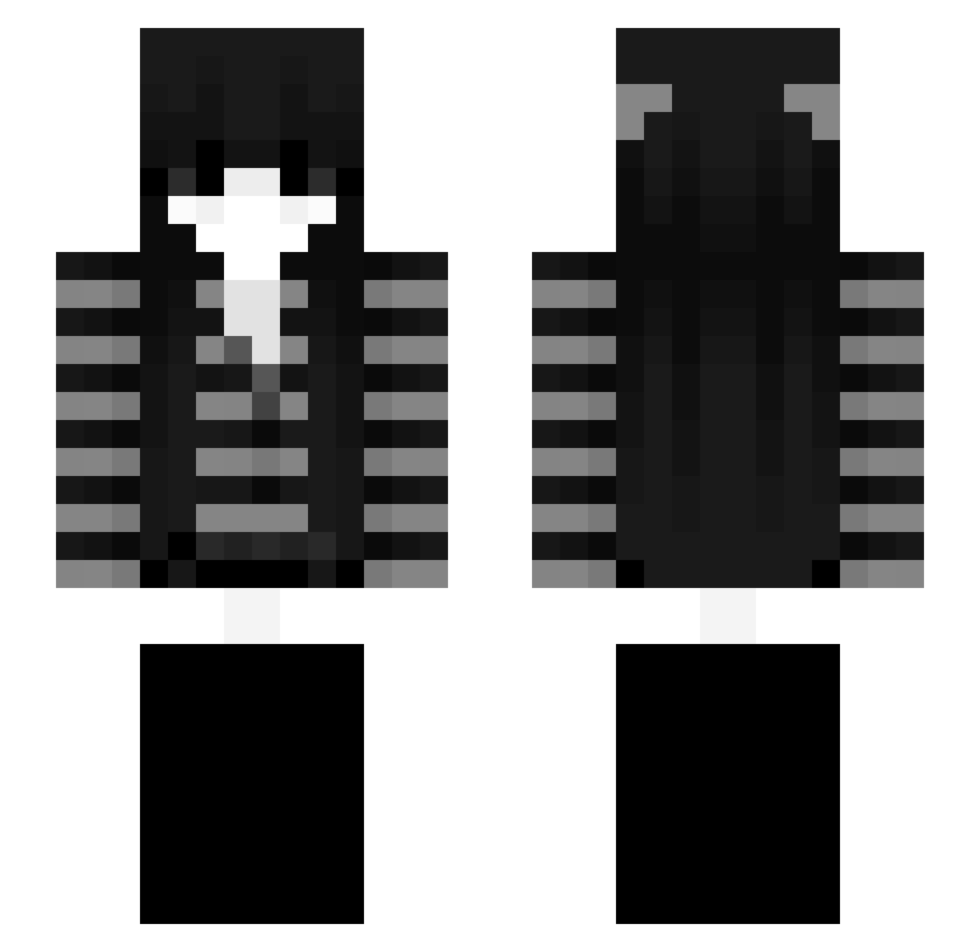 prettinice Minecraft skin, front and back view