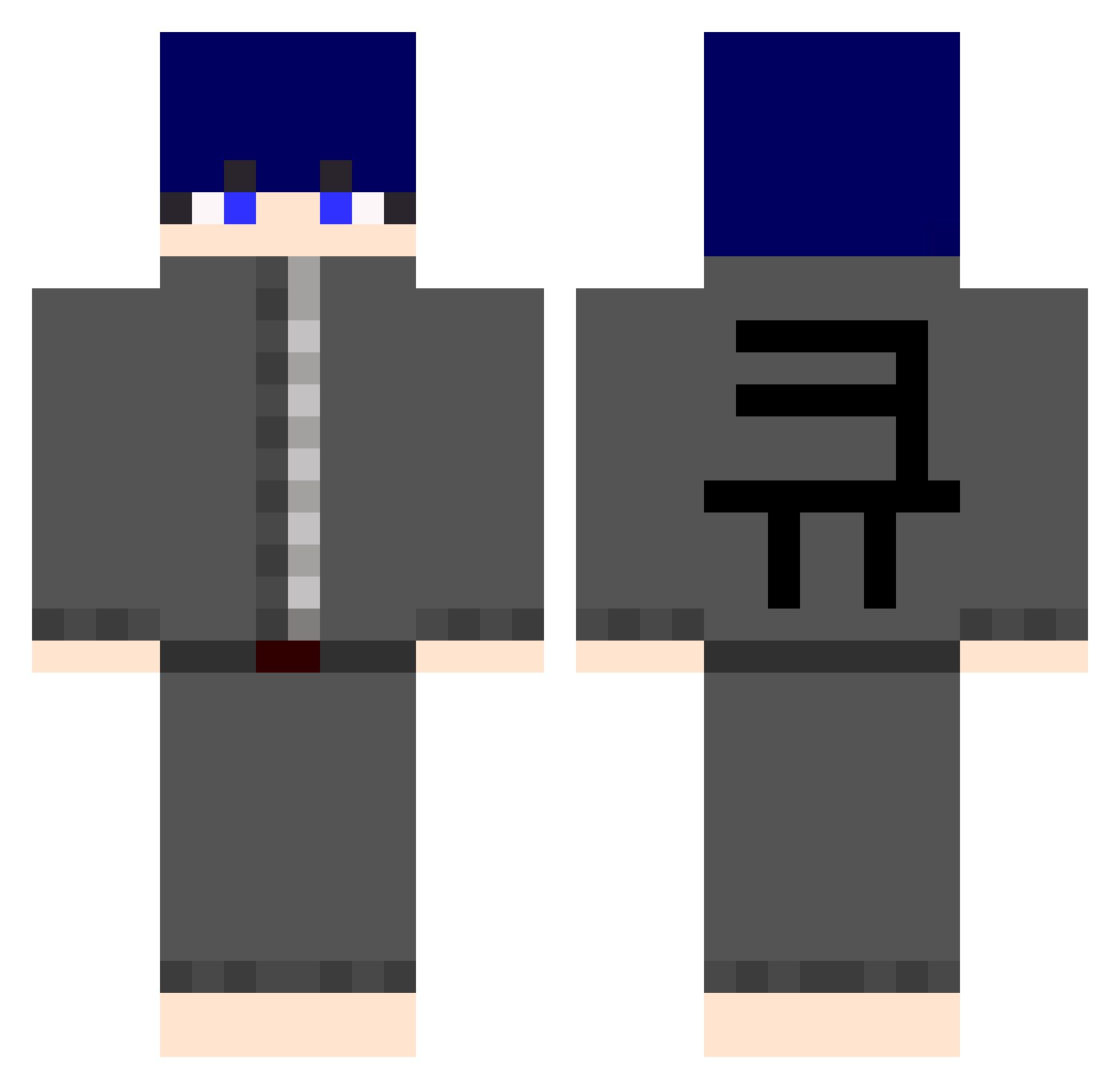 CUPE_1 Minecraft skin, front and back view
