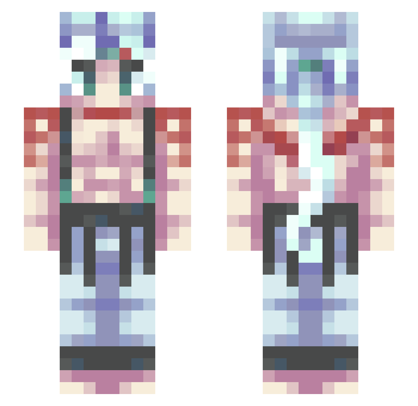 Dezerat Minecraft skin, front and back view