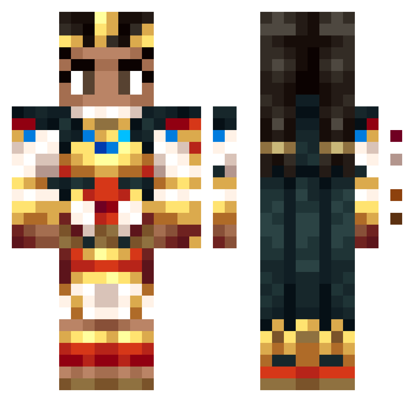 DementiaDoggy52 Minecraft skin, front and back view