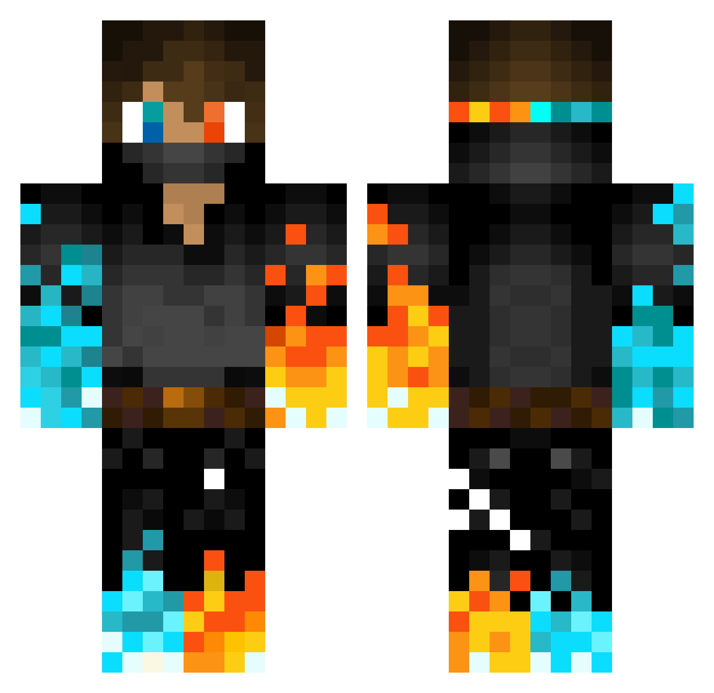 Andrys98 Minecraft skin, front and back view