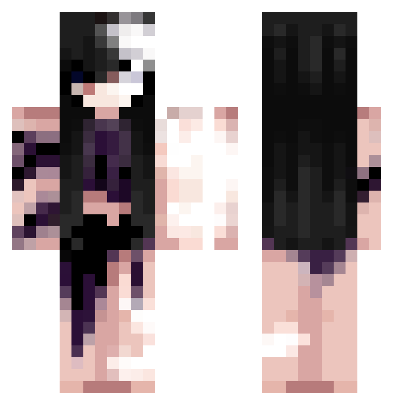 Frostinwinter Minecraft skin, front and back view