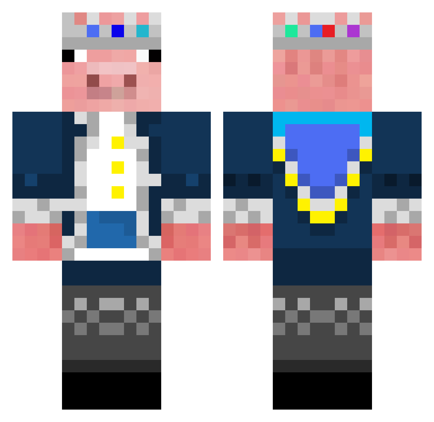 DaBootysNatcheR1 Minecraft skin, front and back view