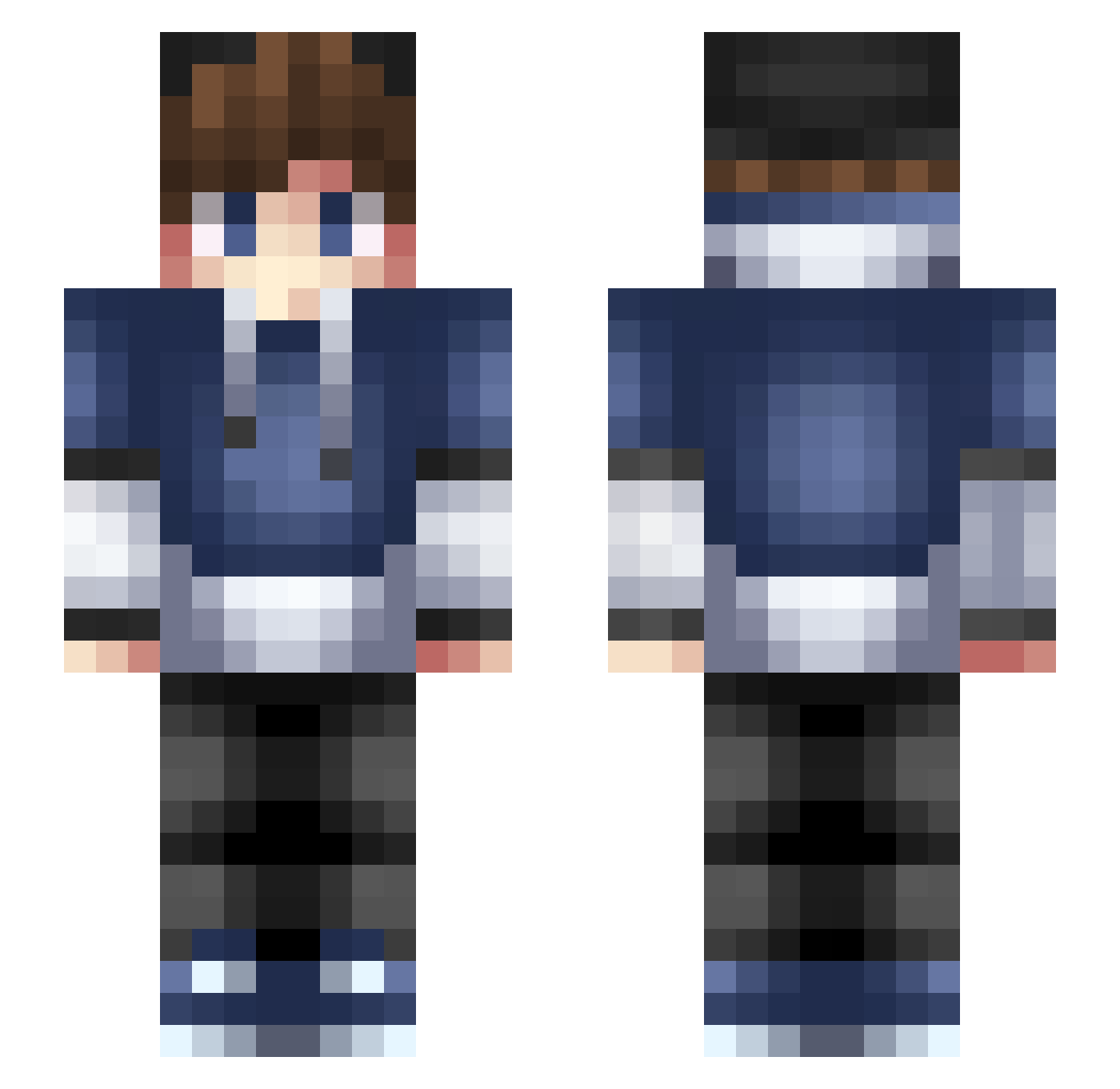 Ray_Jelly Minecraft skin, front and back view