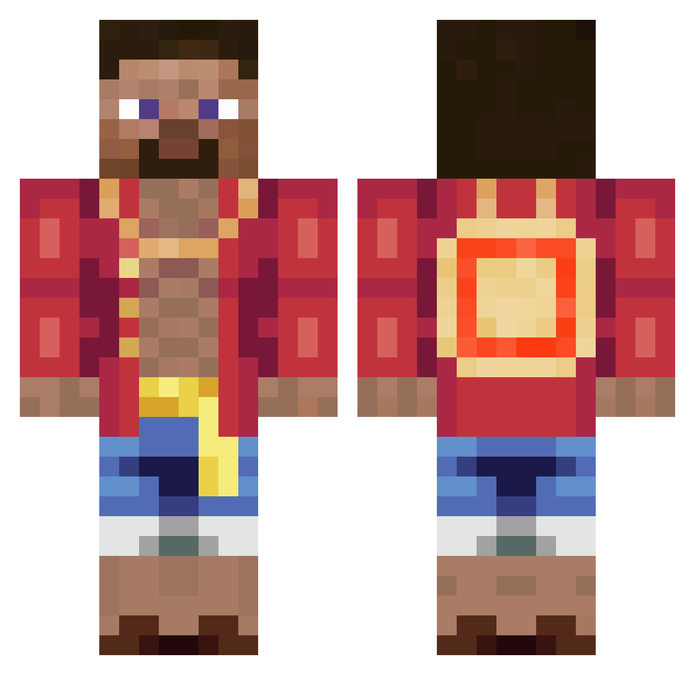 TornadoCreme Minecraft skin, front and back view