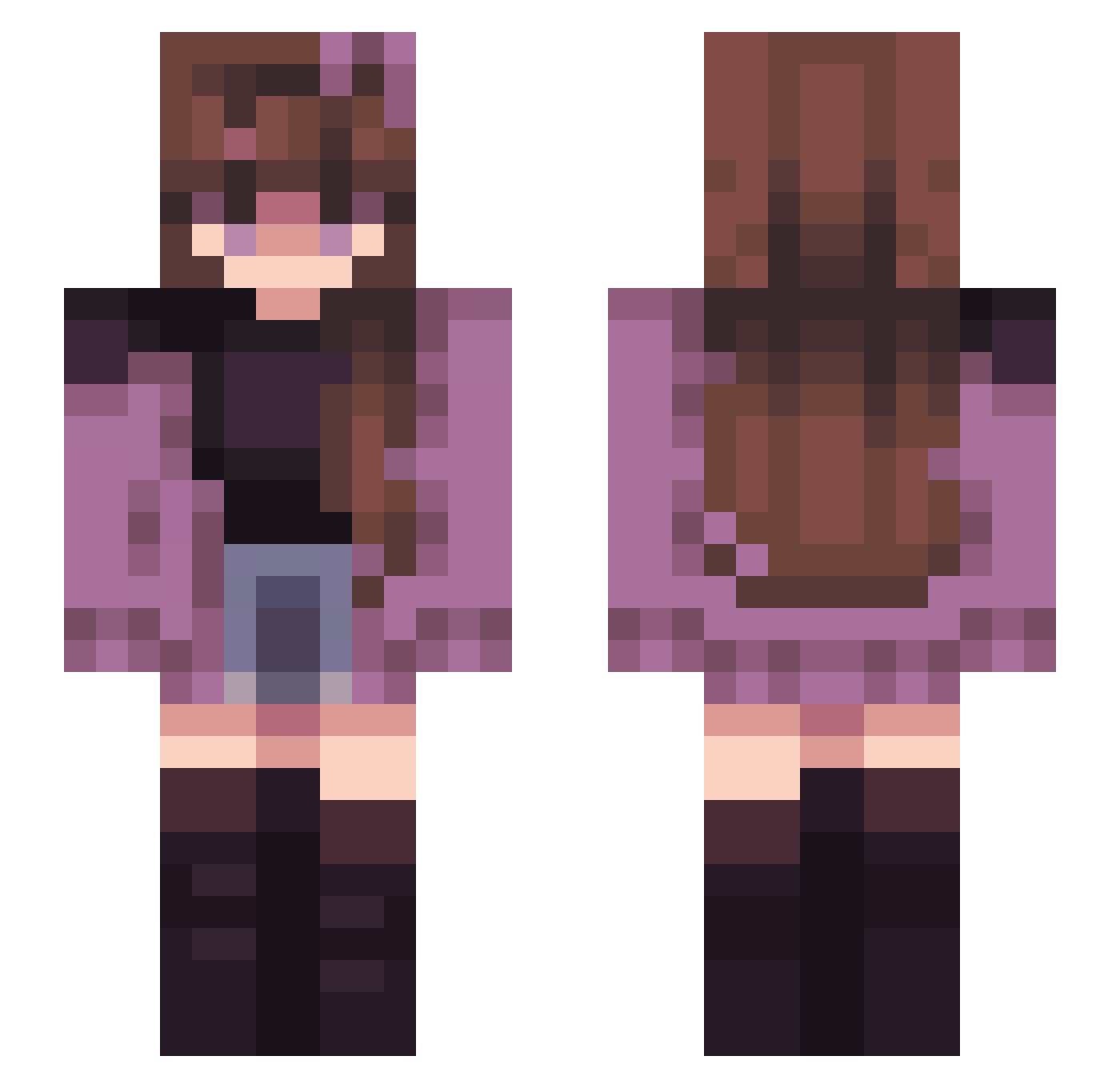 _shadow_cupid Minecraft skin, front and back view