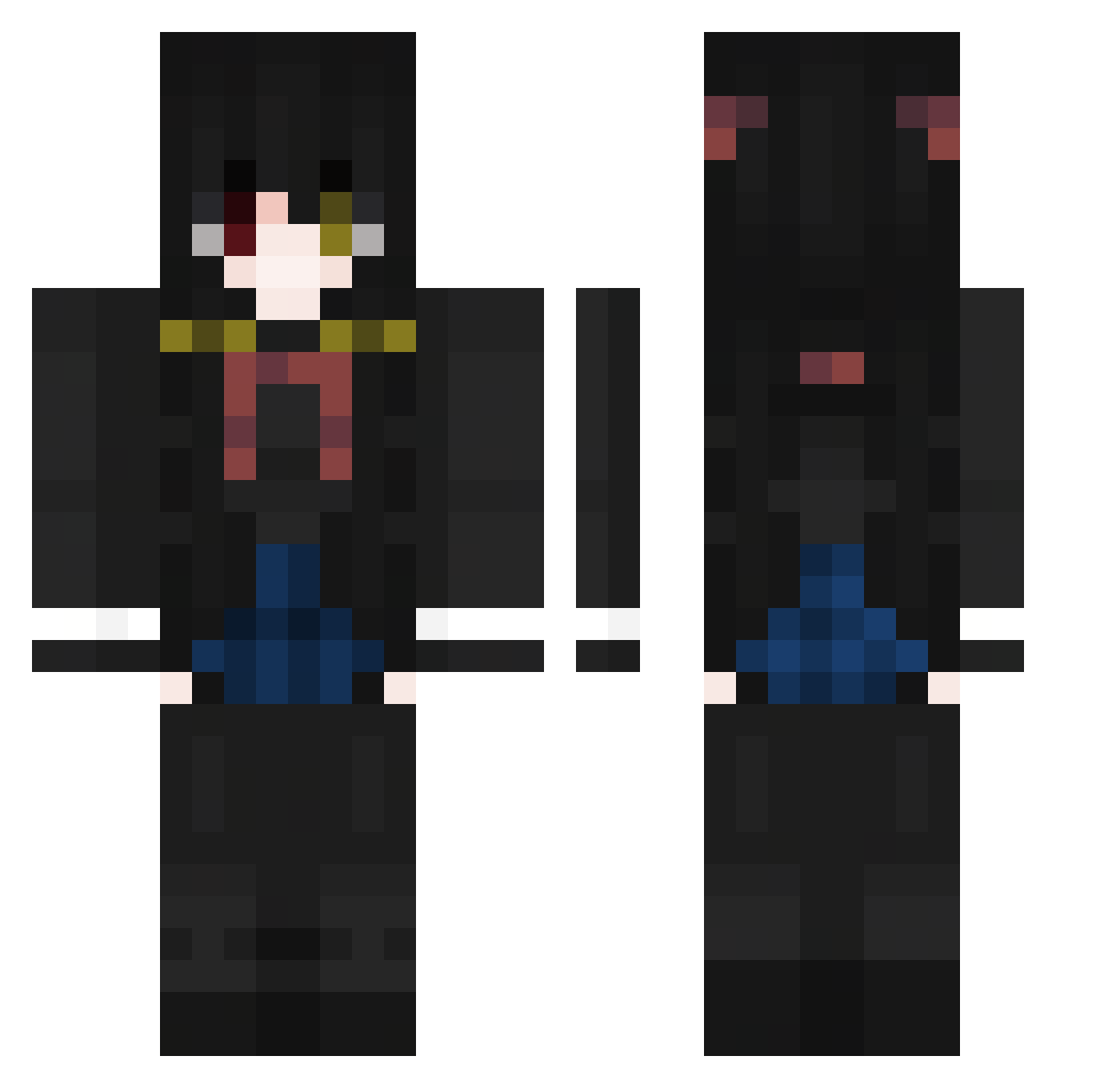 Sy1ph1ette Minecraft skin, front and back view