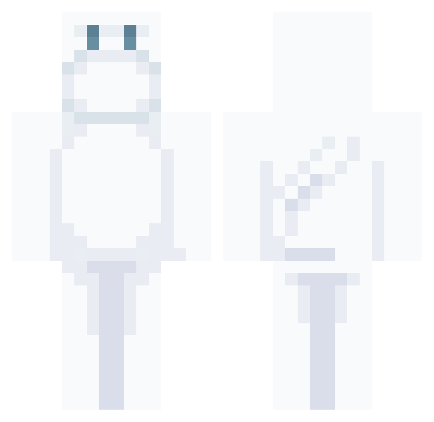 Kawantsted Minecraft skin, front and back view
