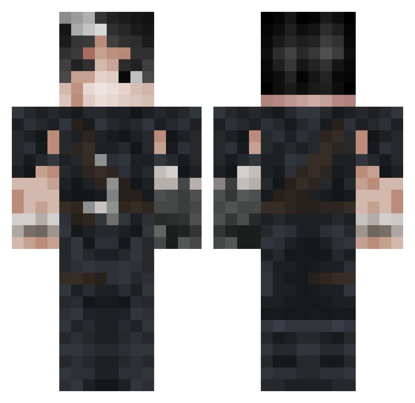 Kyazza Minecraft skin, front and back view