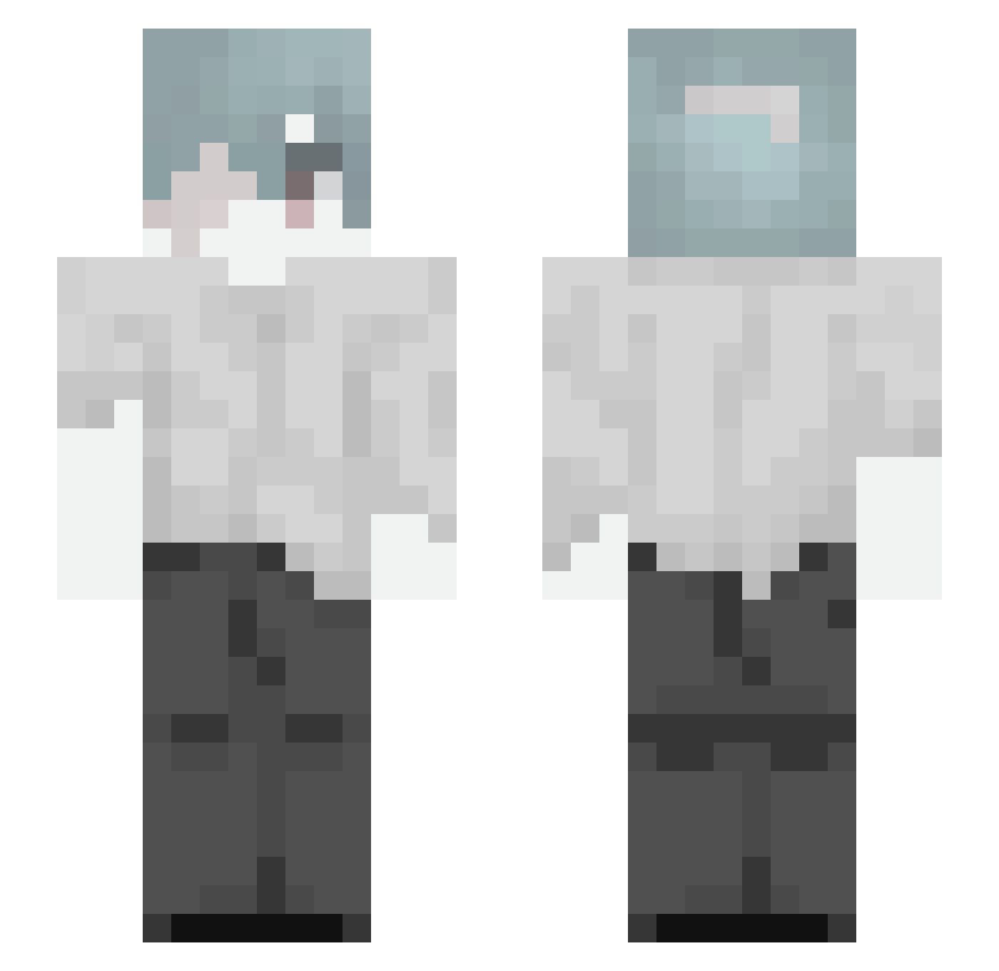 ilxwh0 Minecraft skin, front and back view
