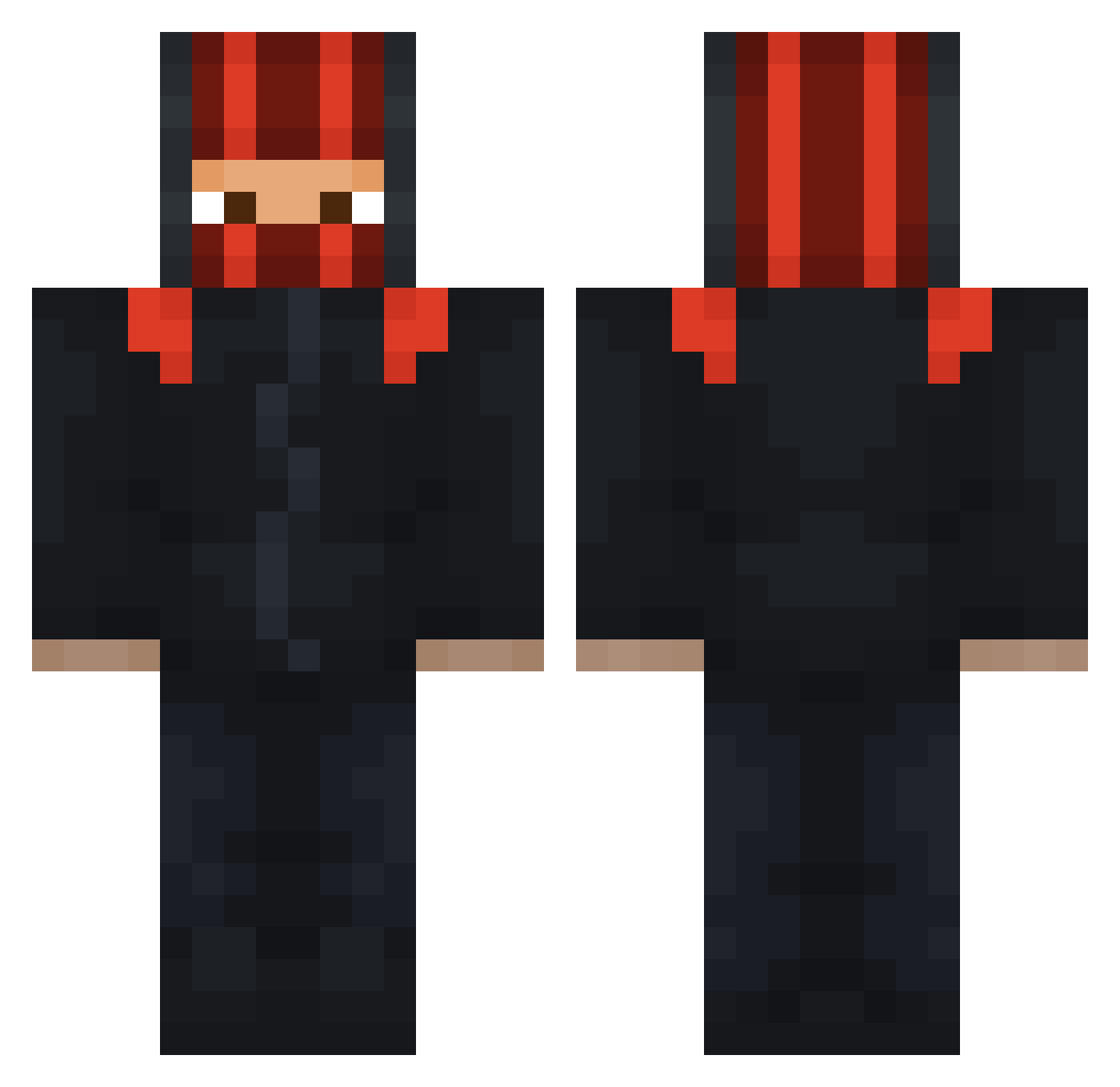 LeviMinecraft75 Minecraft skin, front and back view