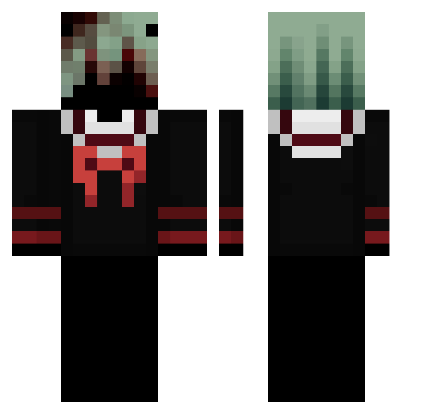dprssivejester Minecraft skin, front and back view
