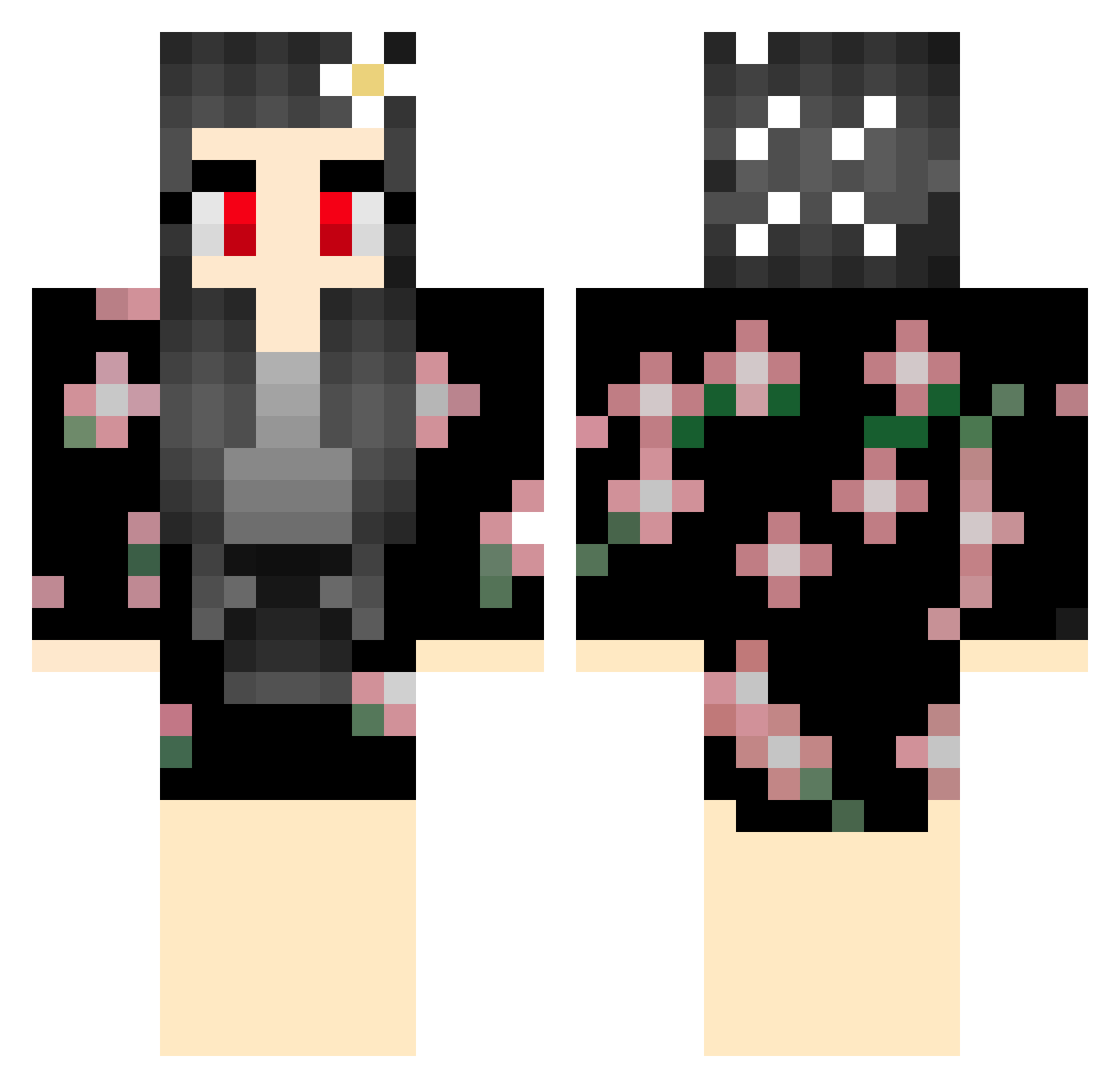 Kunkinn Minecraft skin, front and back view