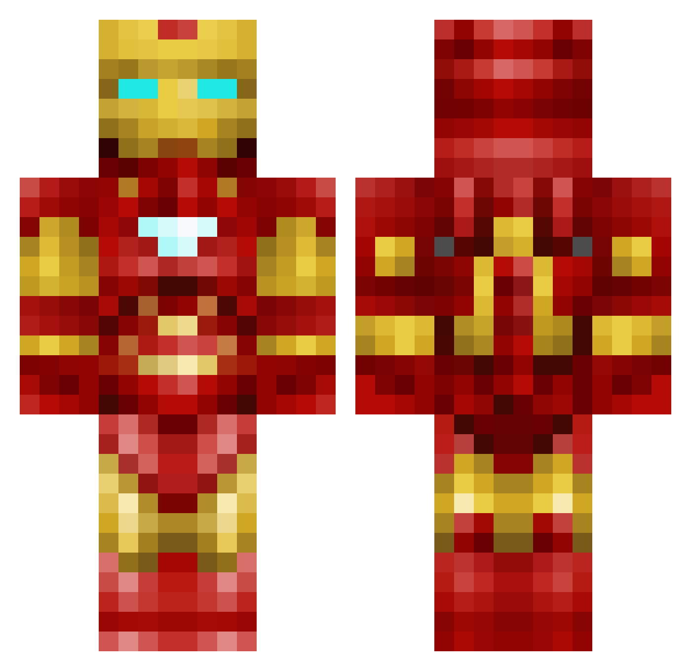 G481 Minecraft skin, front and back view